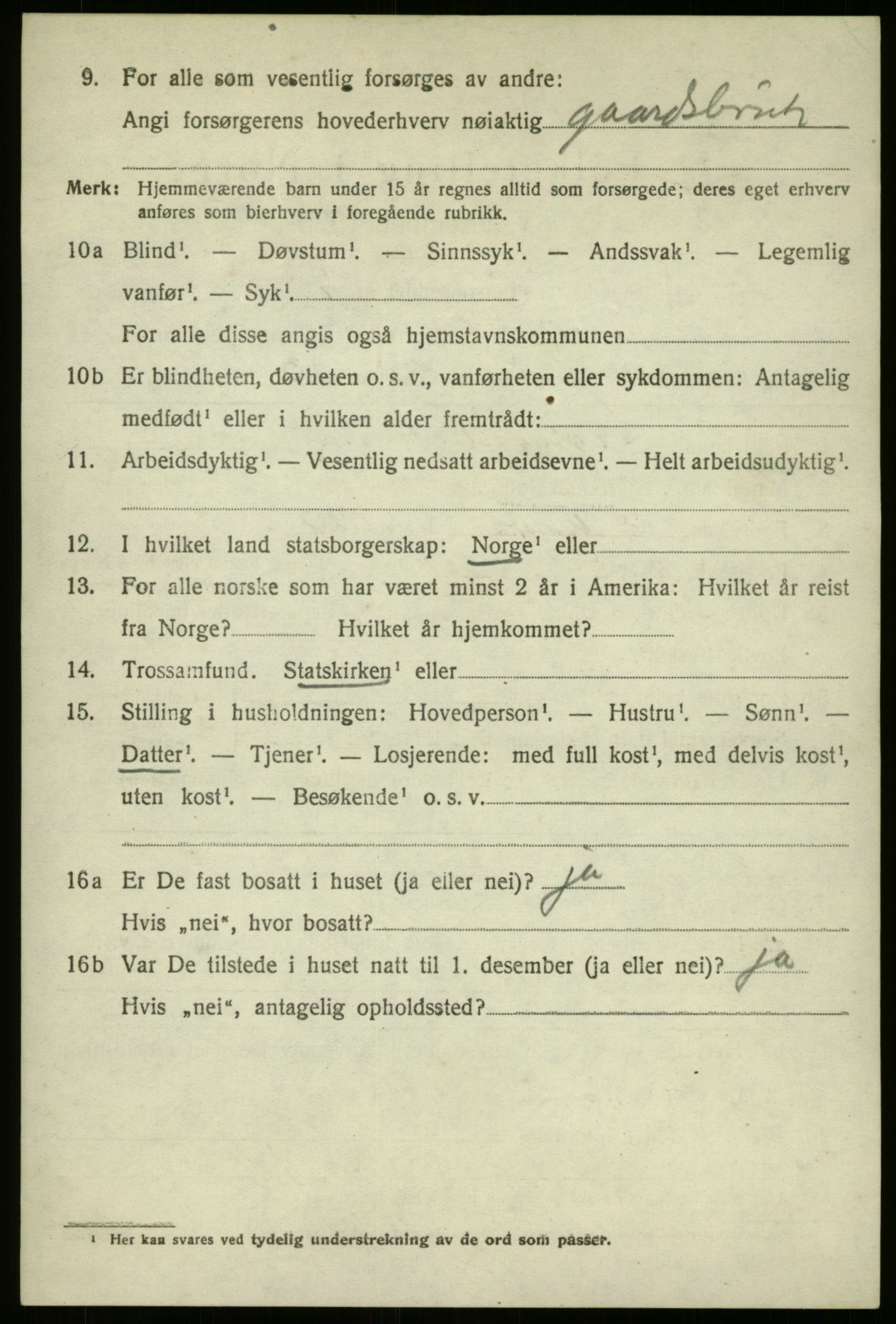 SAB, 1920 census for Vevring, 1920, p. 2533