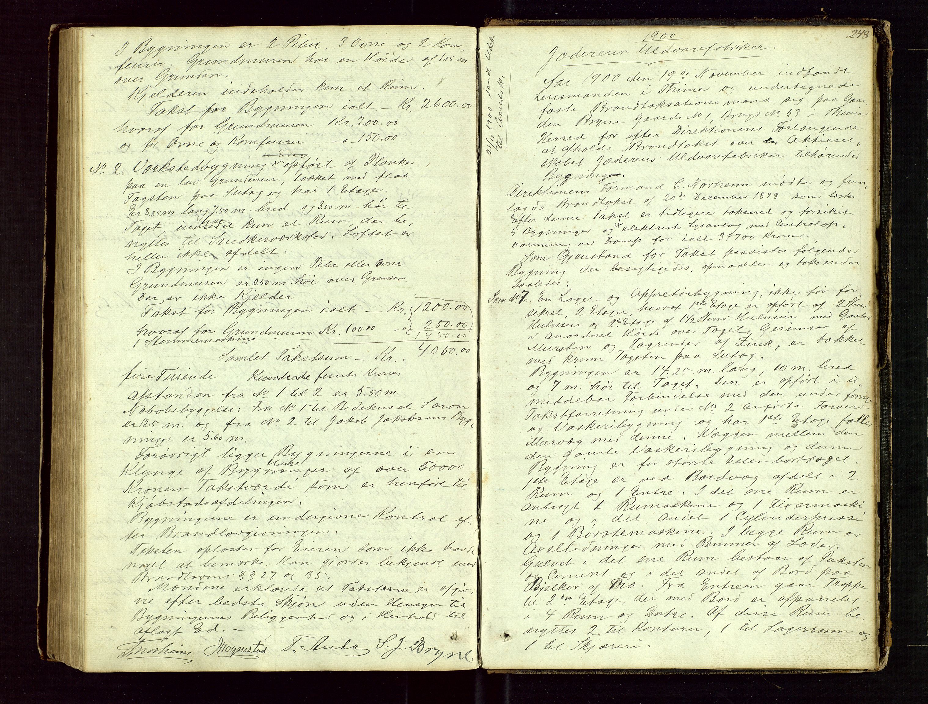 Time lensmannskontor, SAST/A-100420/Goa/L0001: "Brandtaxations-Protocol for Houglands Thinglaug", 1846-1904, p. 247b-248a