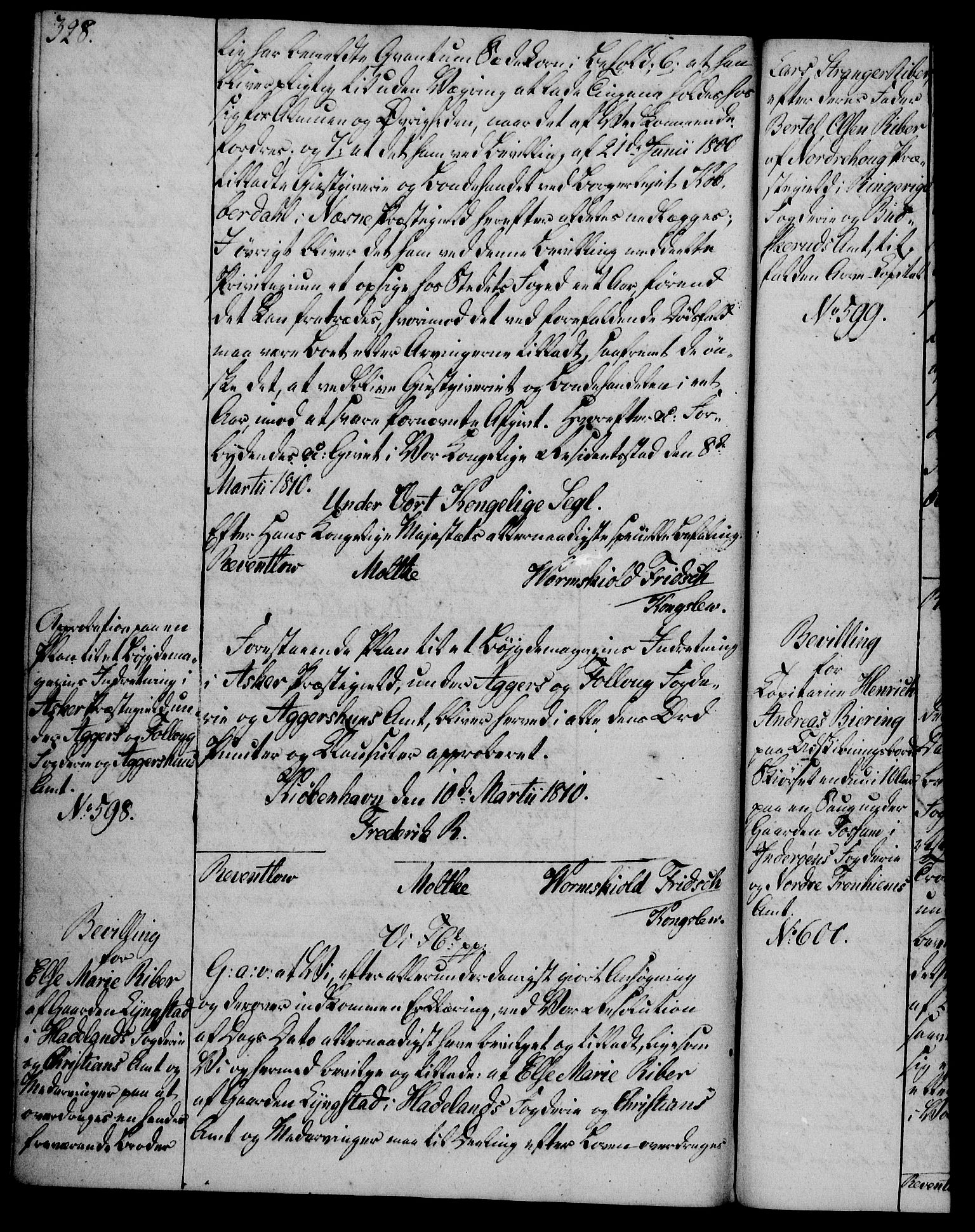 Rentekammeret, Kammerkanselliet, RA/EA-3111/G/Gg/Gga/L0019: Norsk ekspedisjonsprotokoll med register (merket RK 53.19), 1807-1810, p. 328