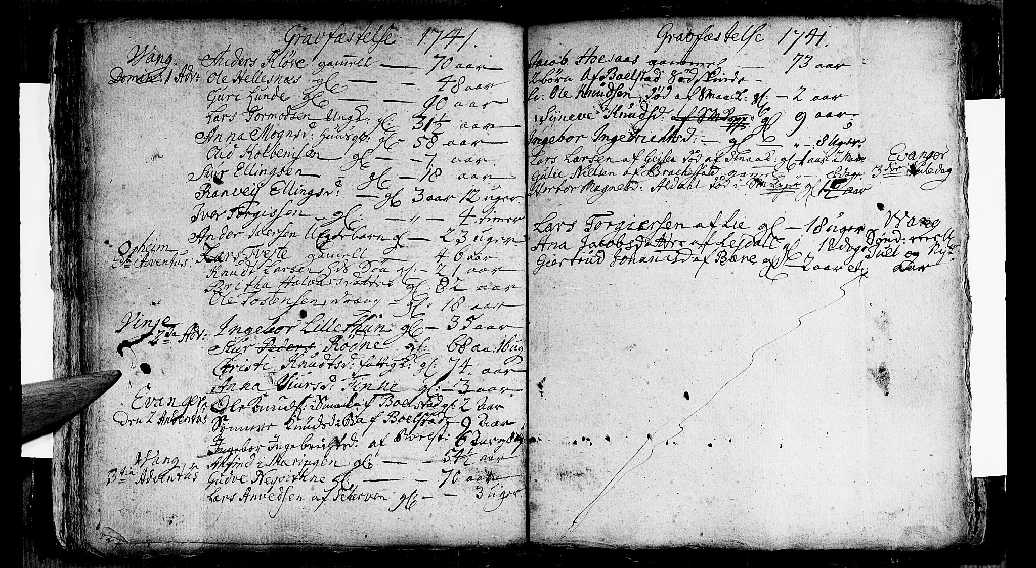 Voss sokneprestembete, AV/SAB-A-79001/H/Haa: Parish register (official) no. A 5, 1736-1743, p. 105