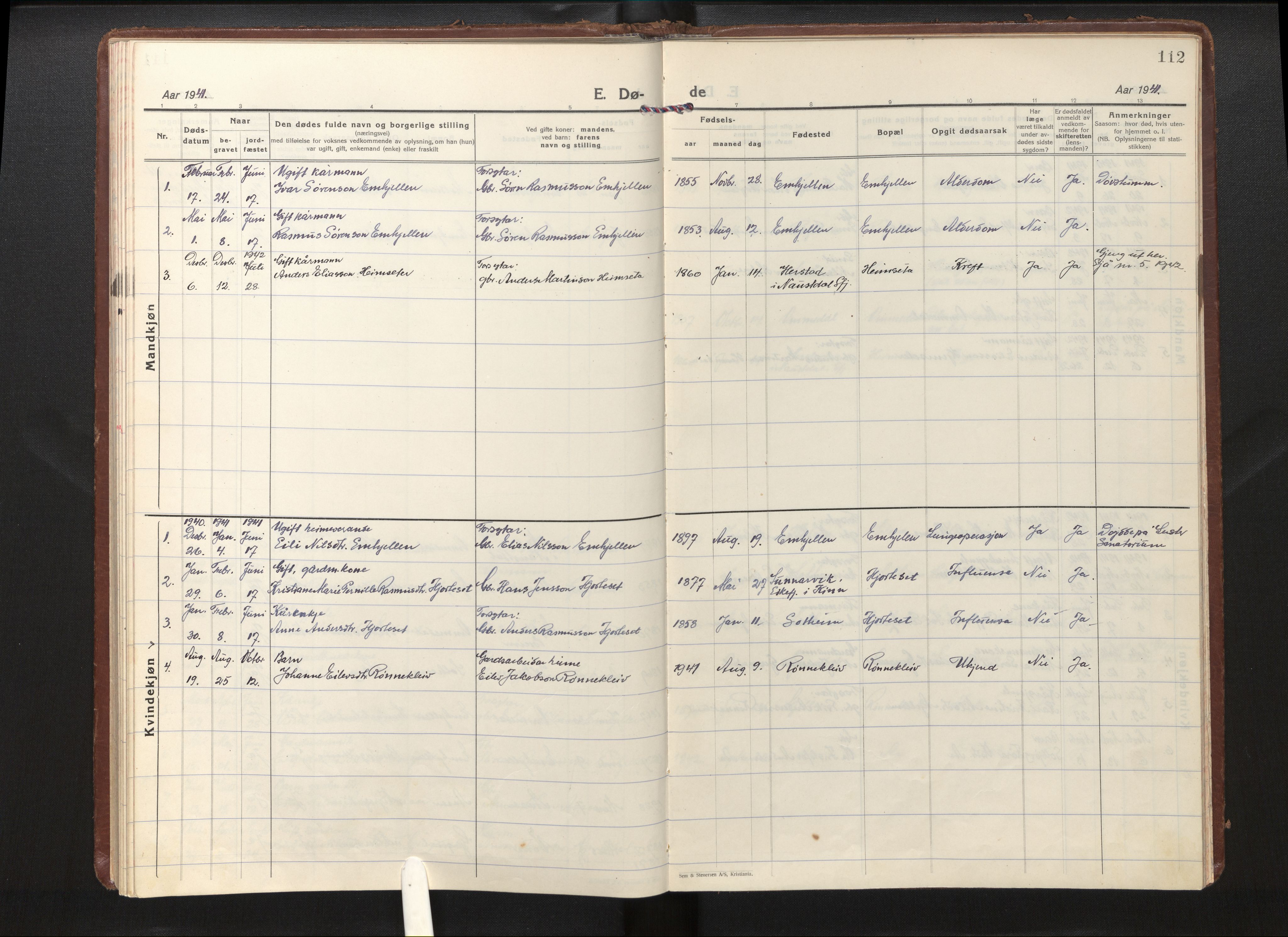 Gloppen sokneprestembete, AV/SAB-A-80101/H/Haa/Haae/L0003: Parish register (official) no. E 3, 1925-1951, p. 111b-112a