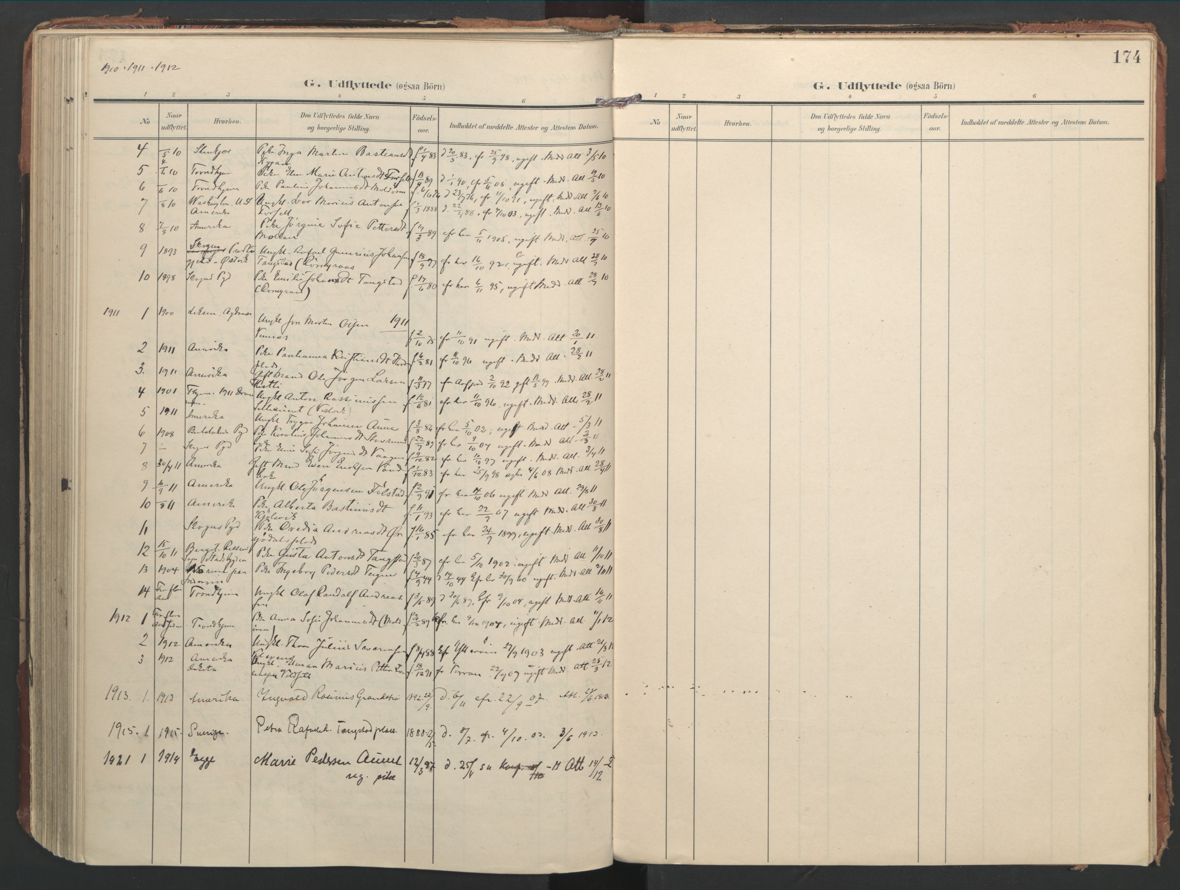 Ministerialprotokoller, klokkerbøker og fødselsregistre - Nord-Trøndelag, AV/SAT-A-1458/744/L0421: Parish register (official) no. 744A05, 1905-1930, p. 174