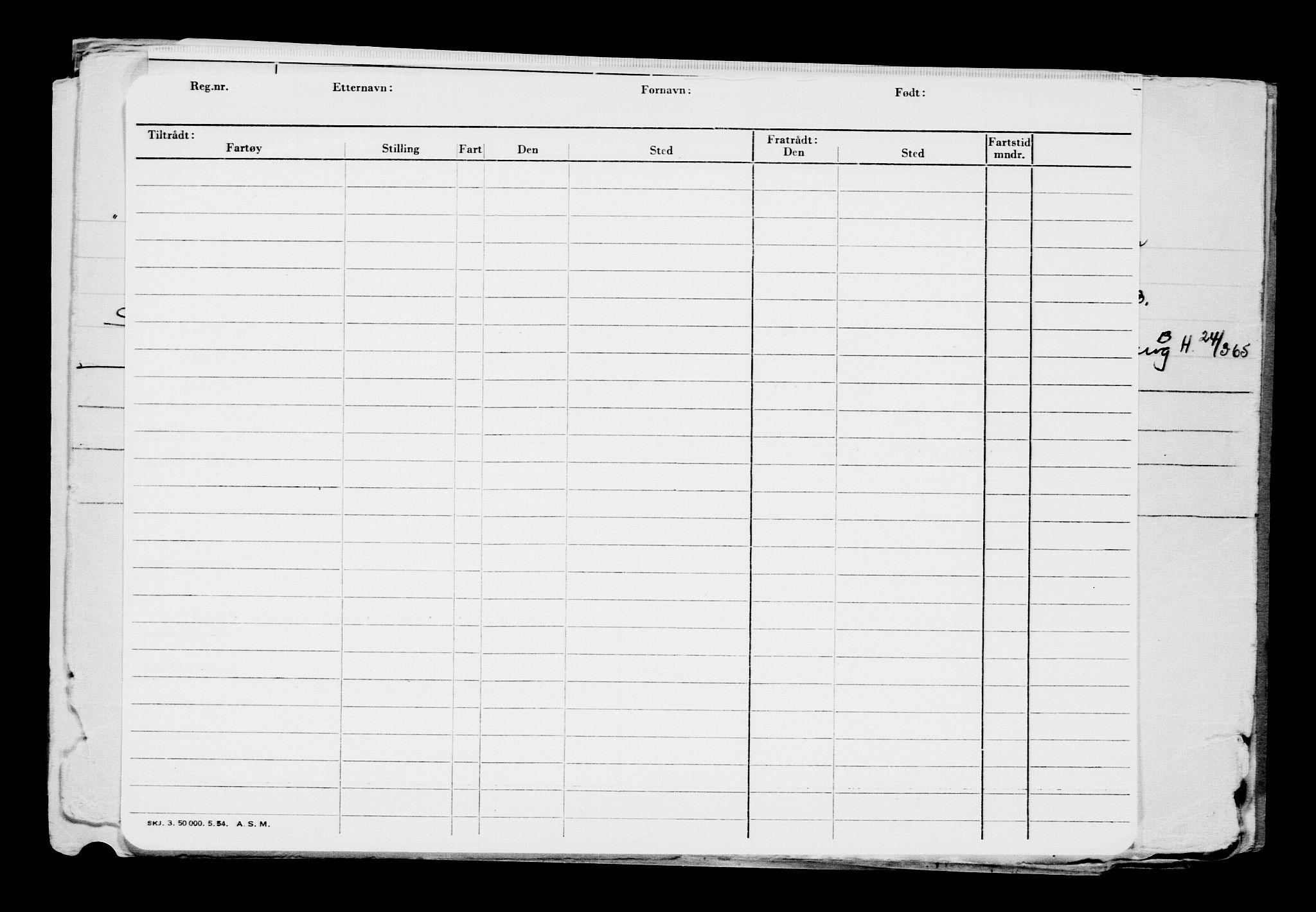 Direktoratet for sjømenn, RA/S-3545/G/Gb/L0224: Hovedkort, 1923, p. 95