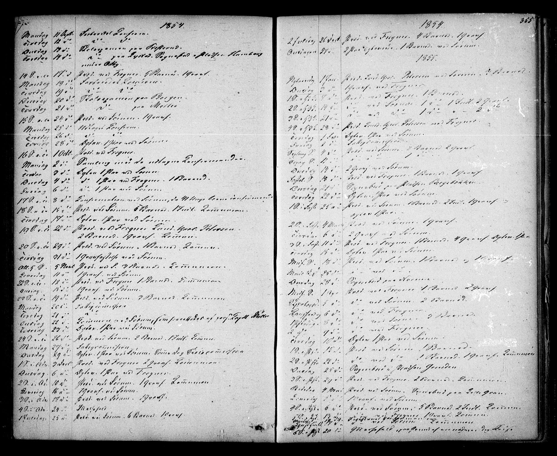 Sørum prestekontor Kirkebøker, AV/SAO-A-10303/F/Fa/L0005: Parish register (official) no. I 5, 1846-1863, p. 355