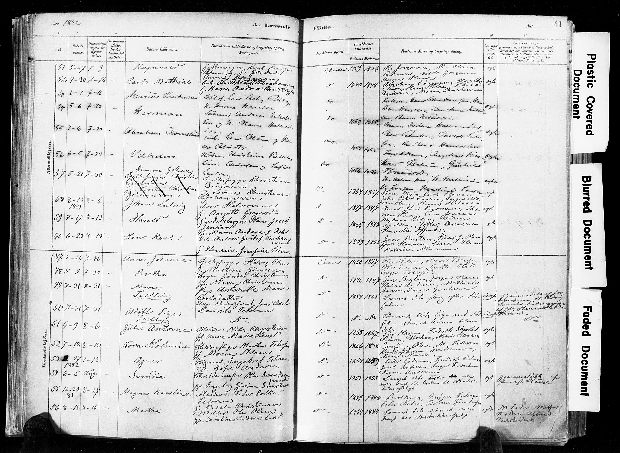 Skien kirkebøker, SAKO/A-302/F/Fa/L0009: Parish register (official) no. 9, 1878-1890, p. 41
