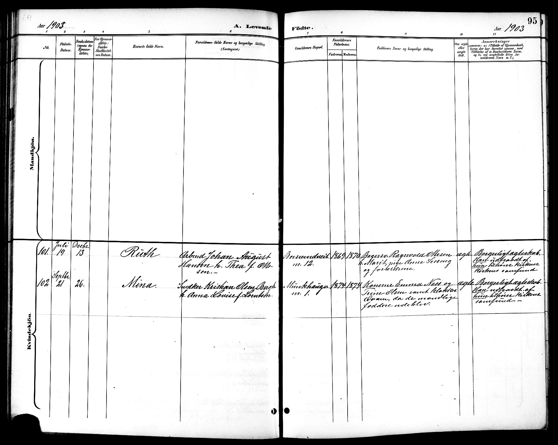 Ministerialprotokoller, klokkerbøker og fødselsregistre - Sør-Trøndelag, AV/SAT-A-1456/601/L0094: Parish register (copy) no. 601C12, 1898-1911, p. 95