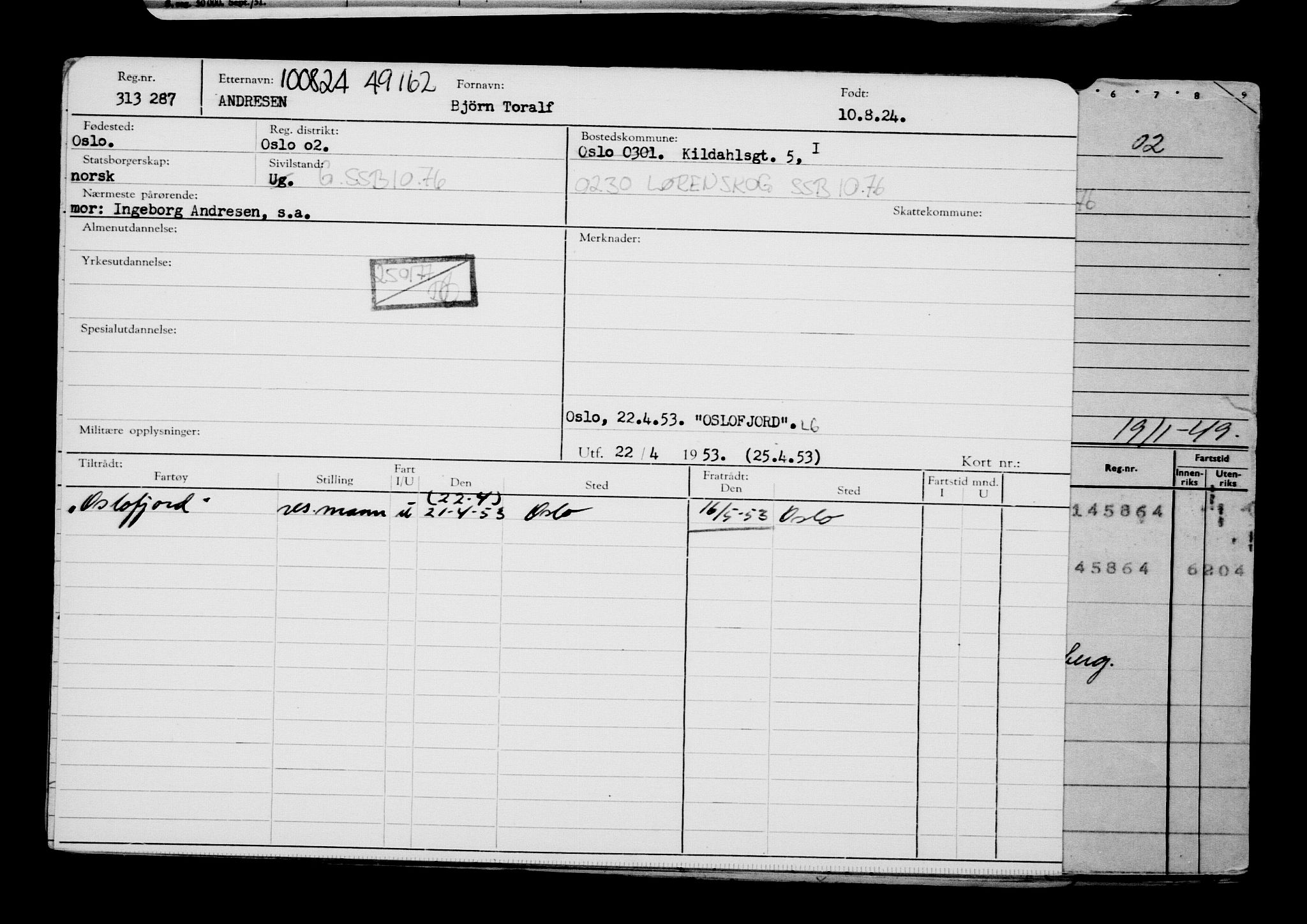 Direktoratet for sjømenn, AV/RA-S-3545/G/Gb/L0234: Hovedkort, 1924, p. 592