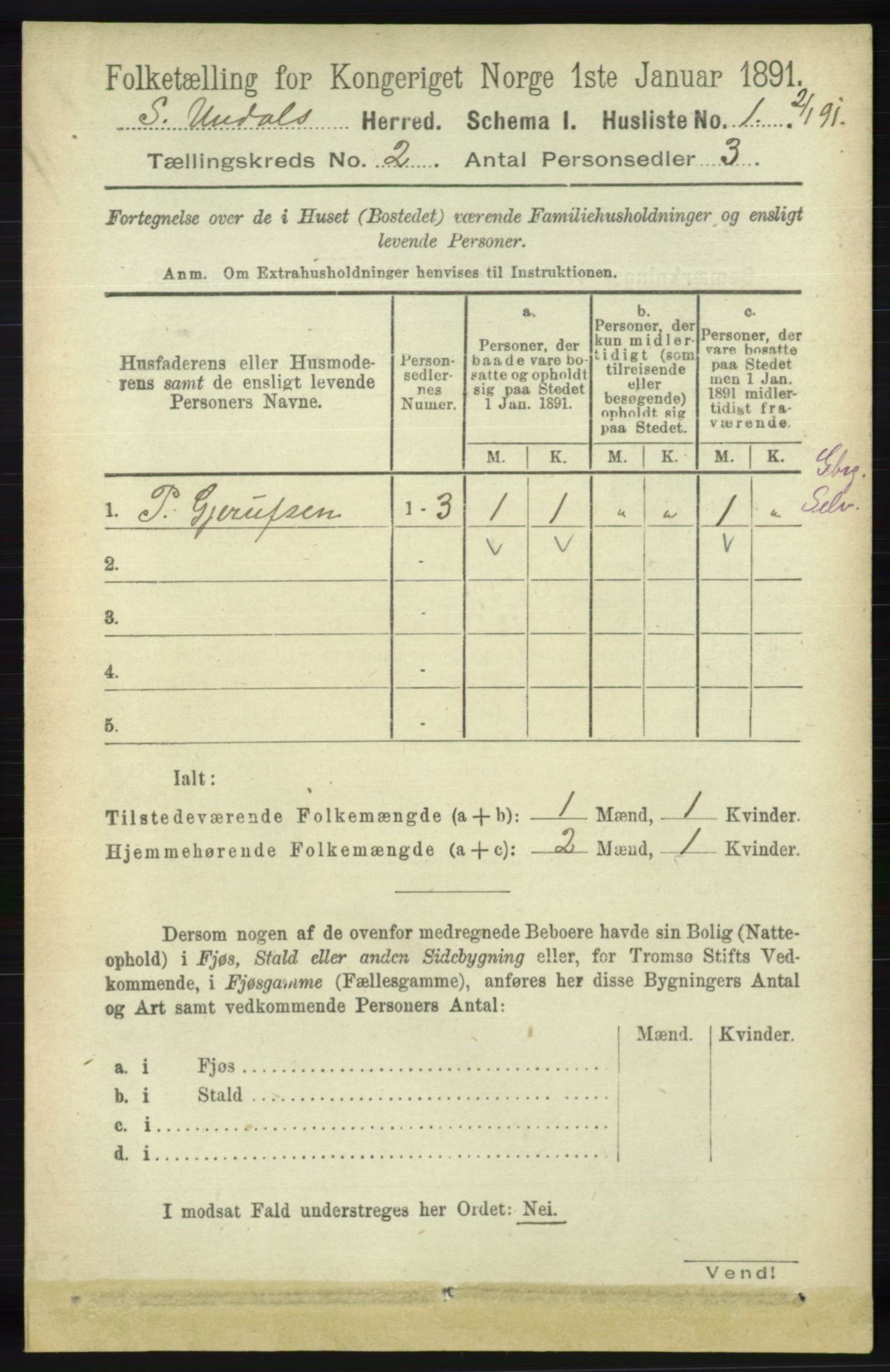 RA, 1891 census for 1029 Sør-Audnedal, 1891, p. 342
