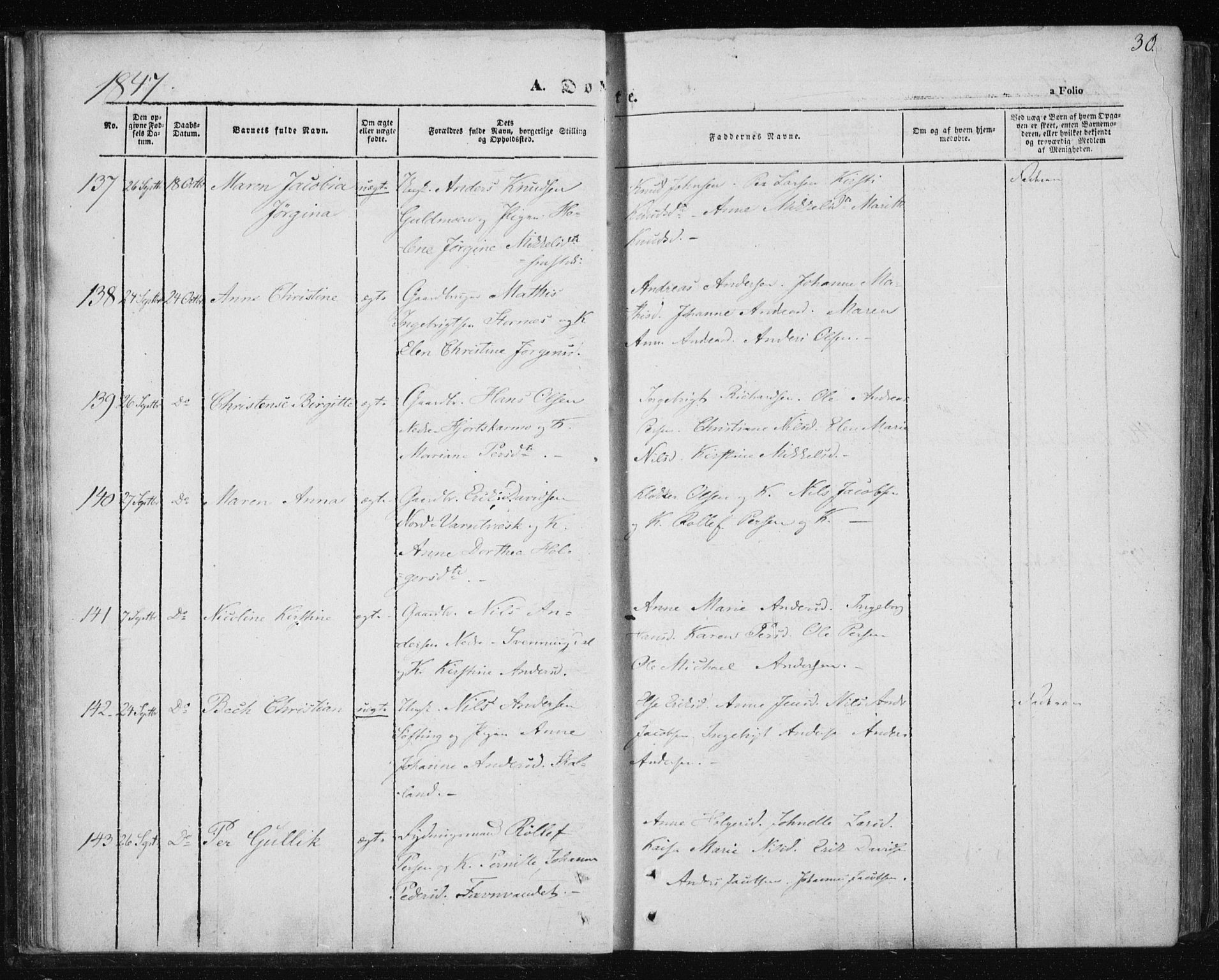 Ministerialprotokoller, klokkerbøker og fødselsregistre - Nordland, AV/SAT-A-1459/820/L0291: Parish register (official) no. 820A12, 1846-1854, p. 30