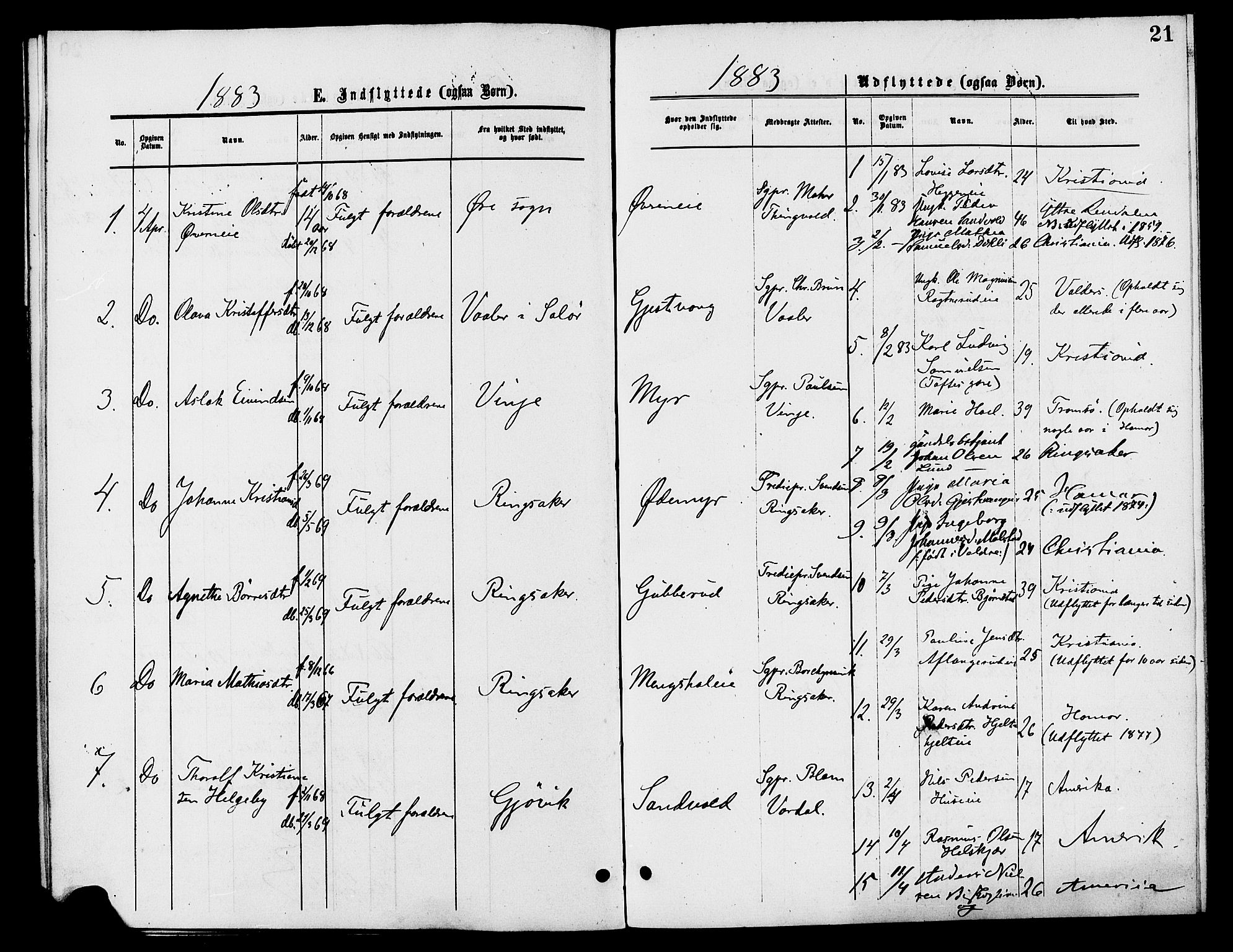 Nes prestekontor, Hedmark, AV/SAH-PREST-020/K/Ka/L0007: Parish register (official) no. 7, 1877-1886, p. 21