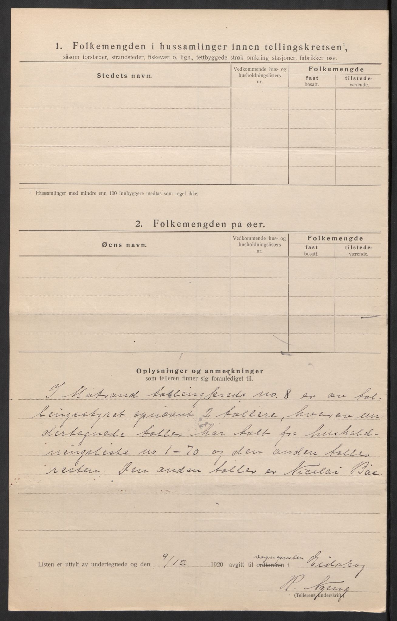 SAH, 1920 census for Eidskog, 1920, p. 39