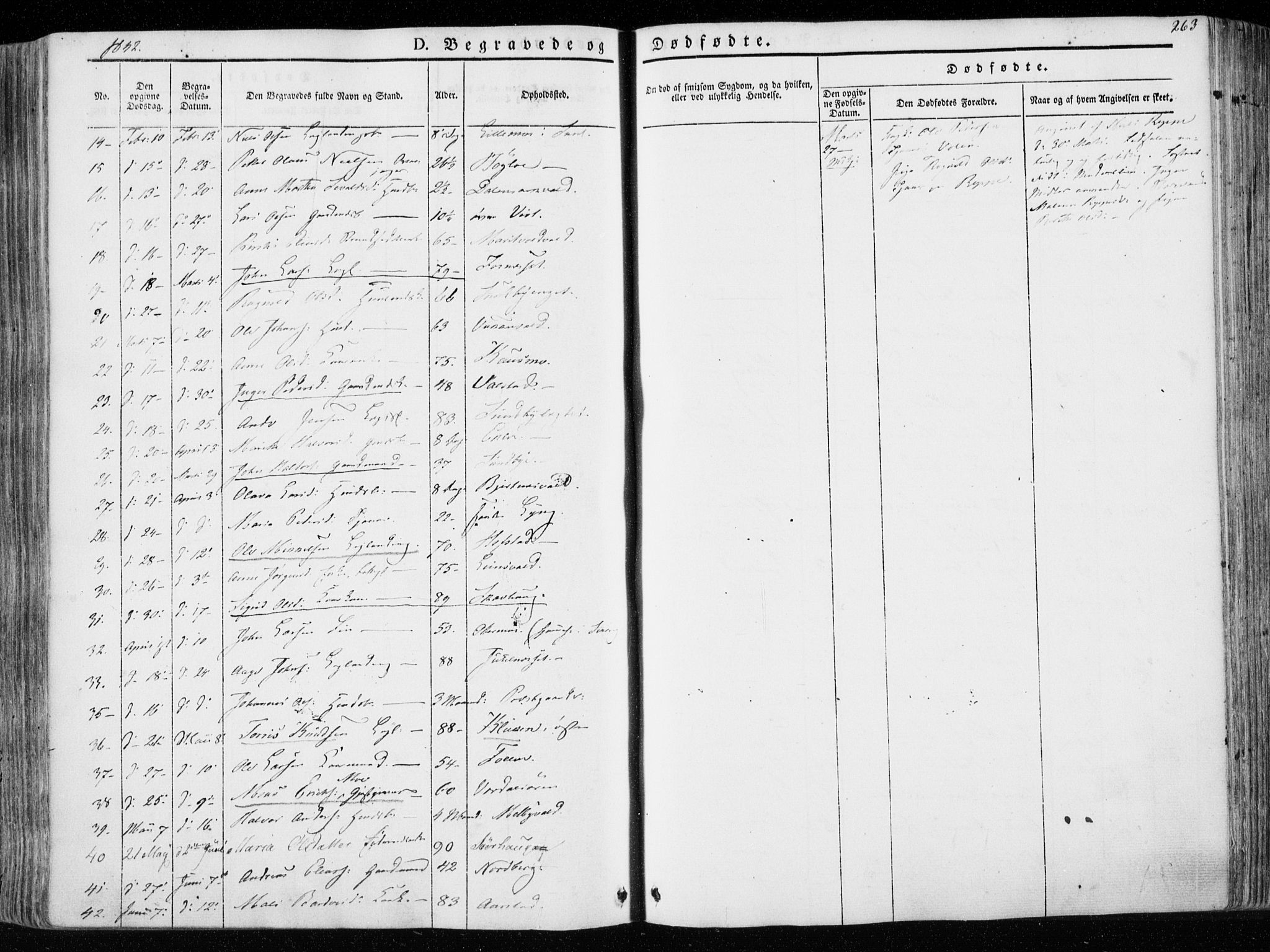 Ministerialprotokoller, klokkerbøker og fødselsregistre - Nord-Trøndelag, SAT/A-1458/723/L0239: Parish register (official) no. 723A08, 1841-1851, p. 263