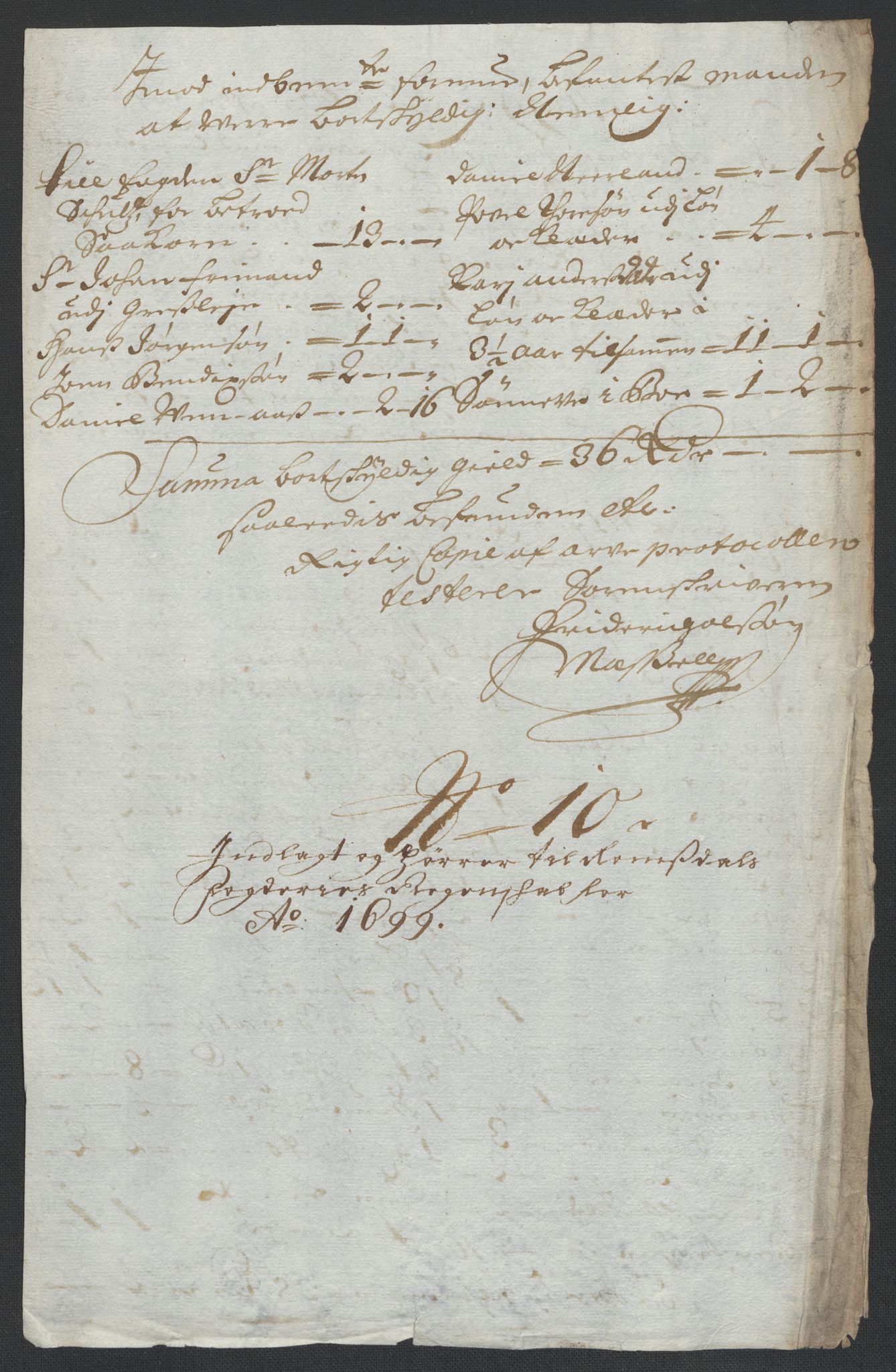 Rentekammeret inntil 1814, Reviderte regnskaper, Fogderegnskap, AV/RA-EA-4092/R55/L3654: Fogderegnskap Romsdal, 1699-1700, p. 94
