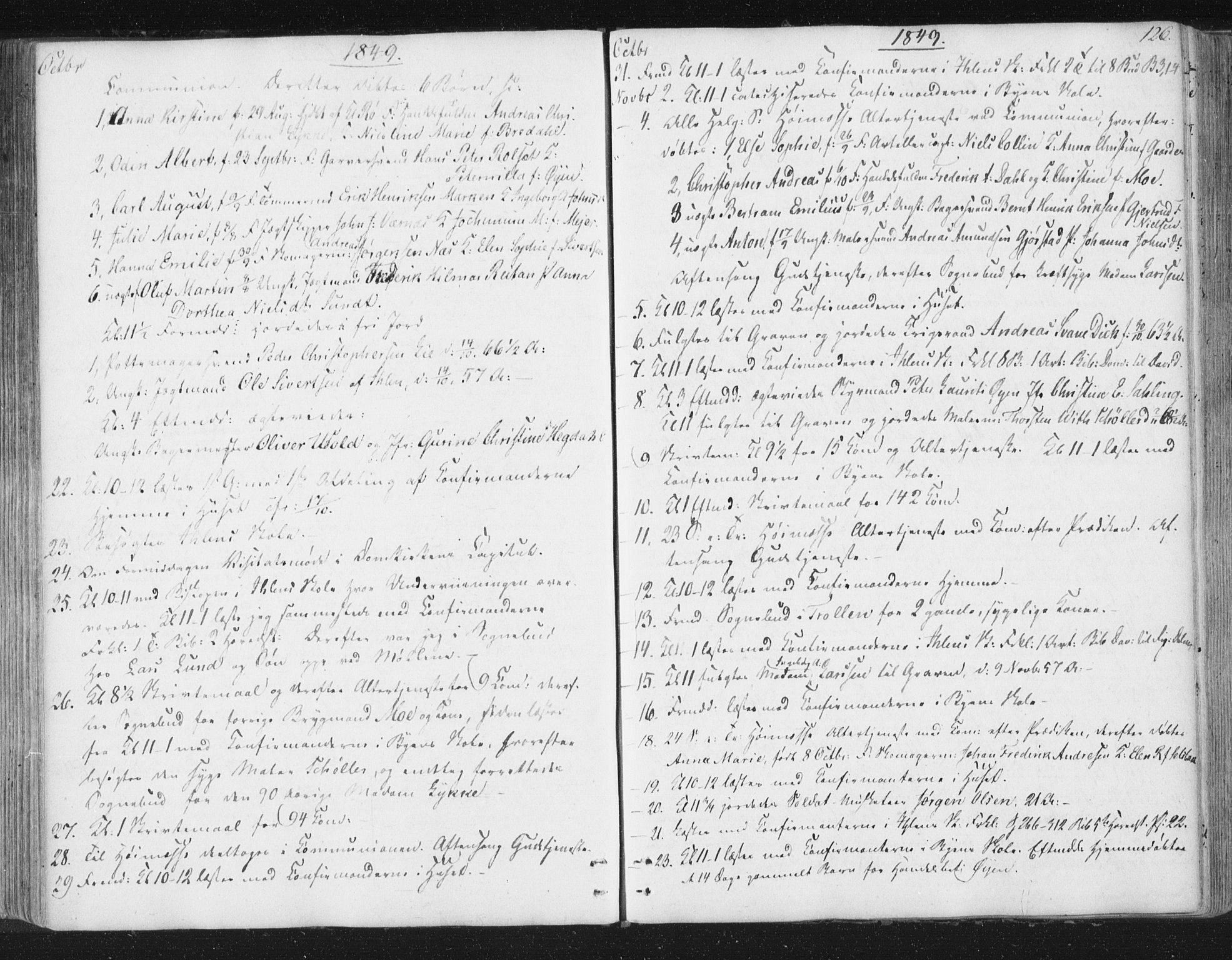 Ministerialprotokoller, klokkerbøker og fødselsregistre - Sør-Trøndelag, SAT/A-1456/602/L0127: Curate's parish register no. 602B01, 1821-1875, p. 126