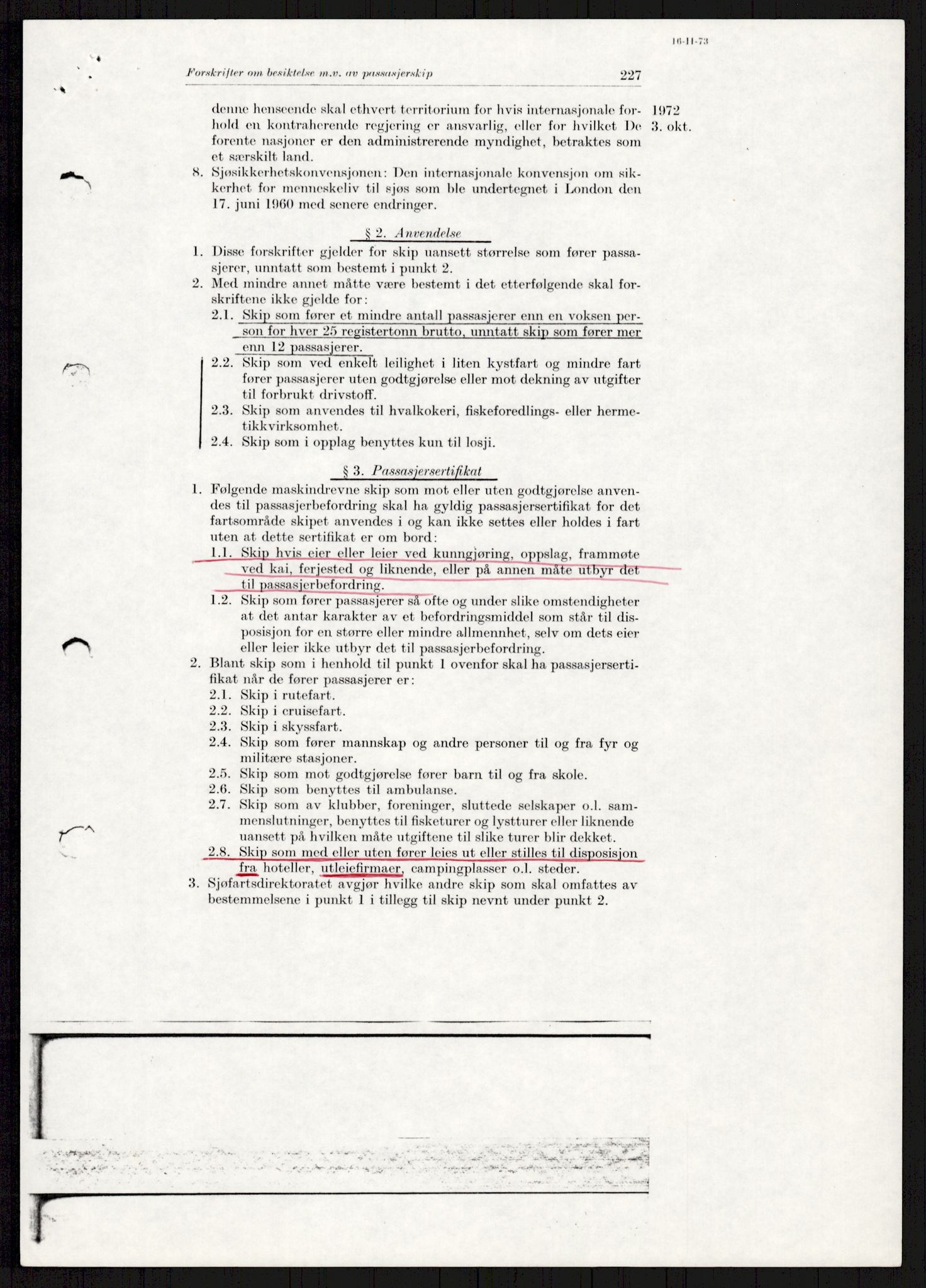 Sjøfartsdirektoratet med forløpere, generelt arkiv, AV/RA-S-1407/D/Du/Duc/L0641/0004: Skipskontrollen - Forskrifter    / Utleiebåter (2 mapper), 1977-1989, p. 373