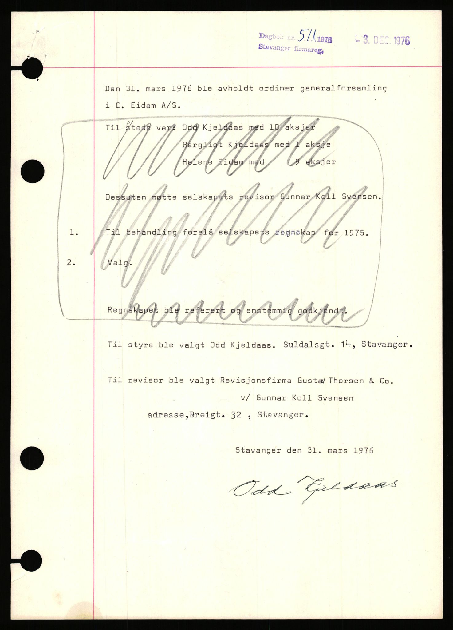 Stavanger byfogd, AV/SAST-A-101408/002/J/Jd/Jde/L0034: Registreringsmeldinger og bilag. Aksjeselskap, 99-165, 1915-1961, p. 14