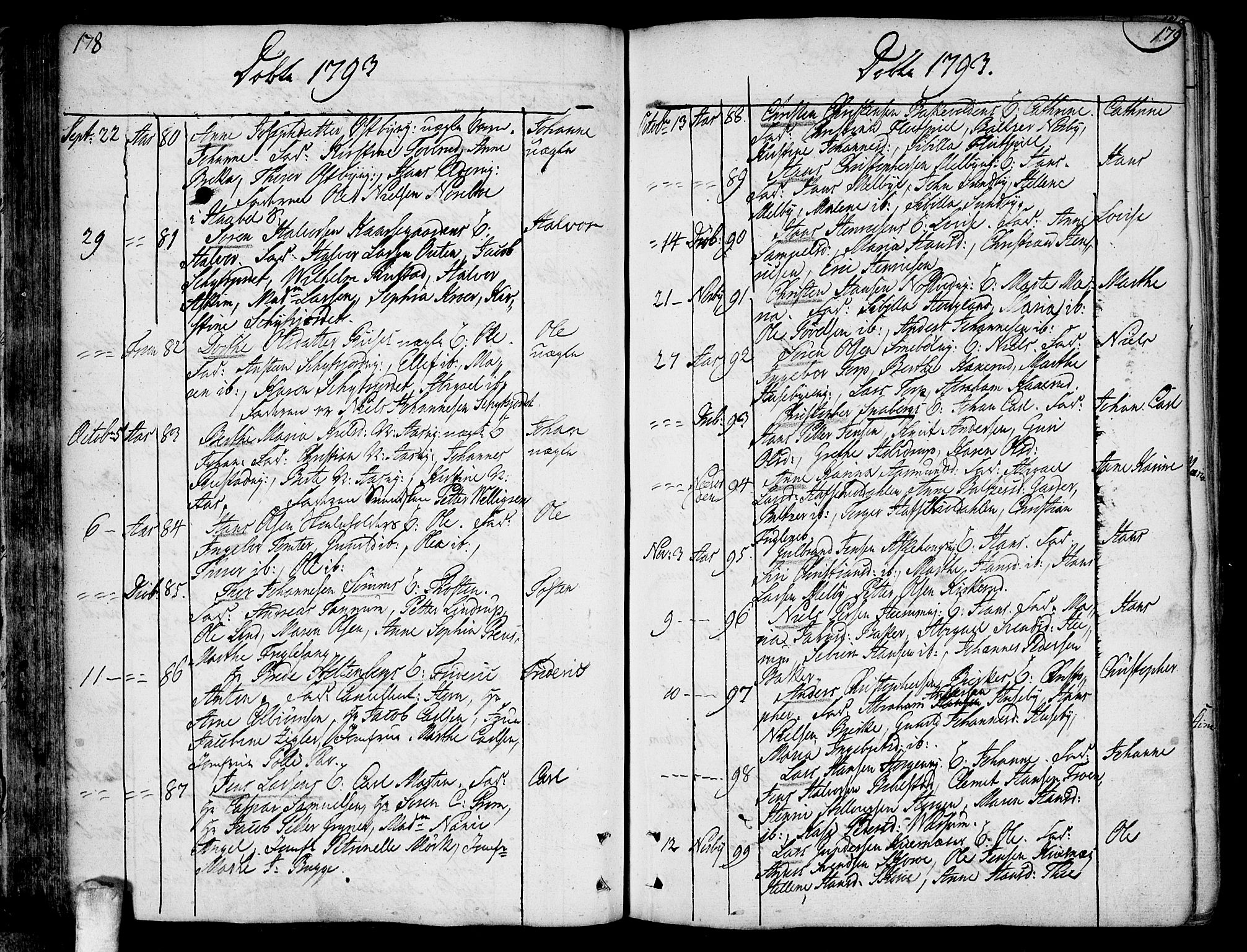 Ås prestekontor Kirkebøker, AV/SAO-A-10894/F/Fa/L0002: Parish register (official) no. I 2, 1778-1813, p. 178-179