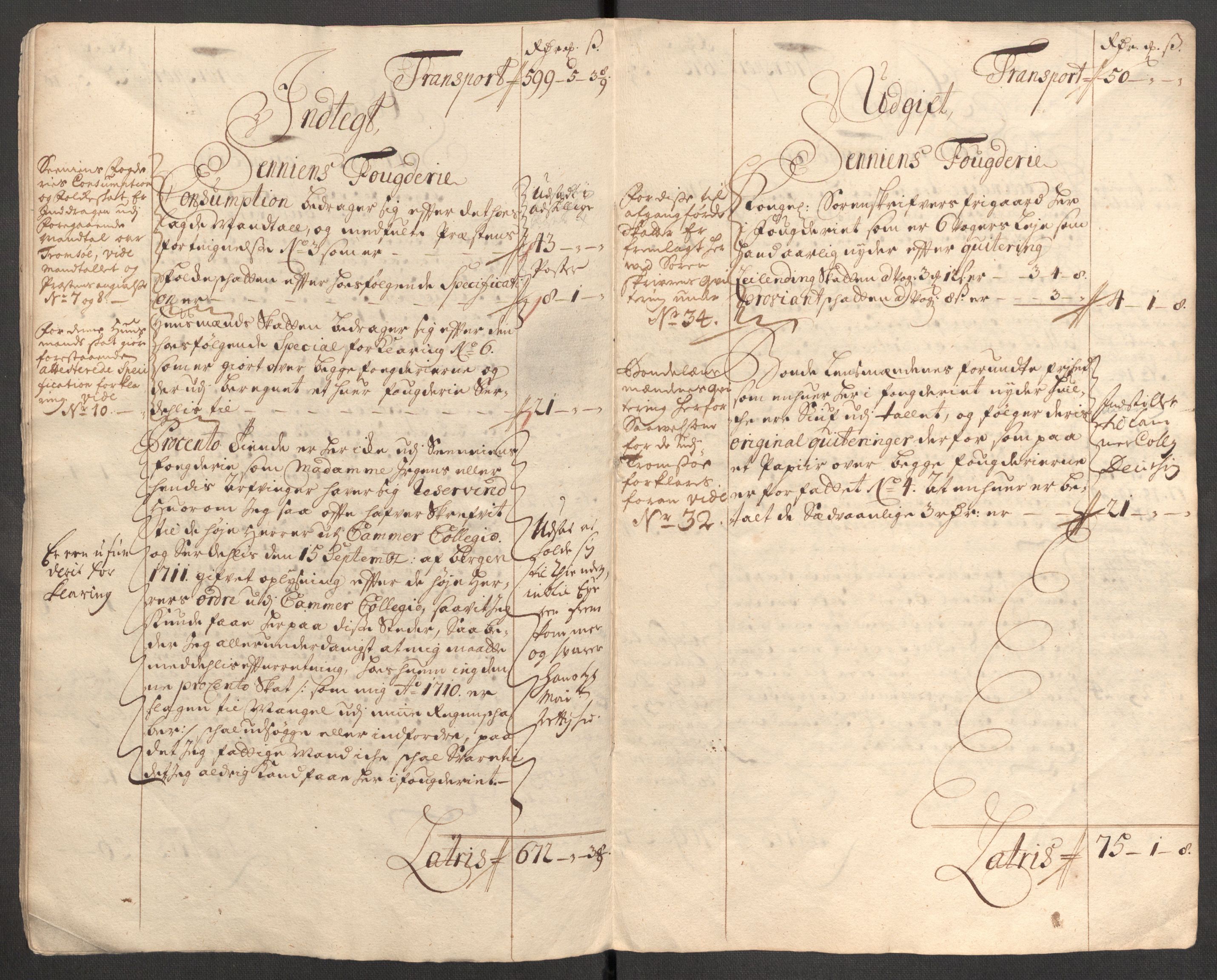 Rentekammeret inntil 1814, Reviderte regnskaper, Fogderegnskap, AV/RA-EA-4092/R68/L4758: Fogderegnskap Senja og Troms, 1711-1712, p. 305