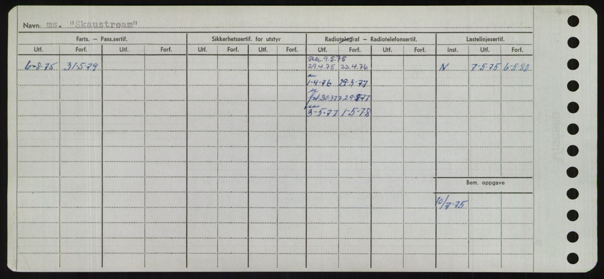 Sjøfartsdirektoratet med forløpere, Skipsmålingen, AV/RA-S-1627/H/Hd/L0034: Fartøy, Sk-Slå, p. 142