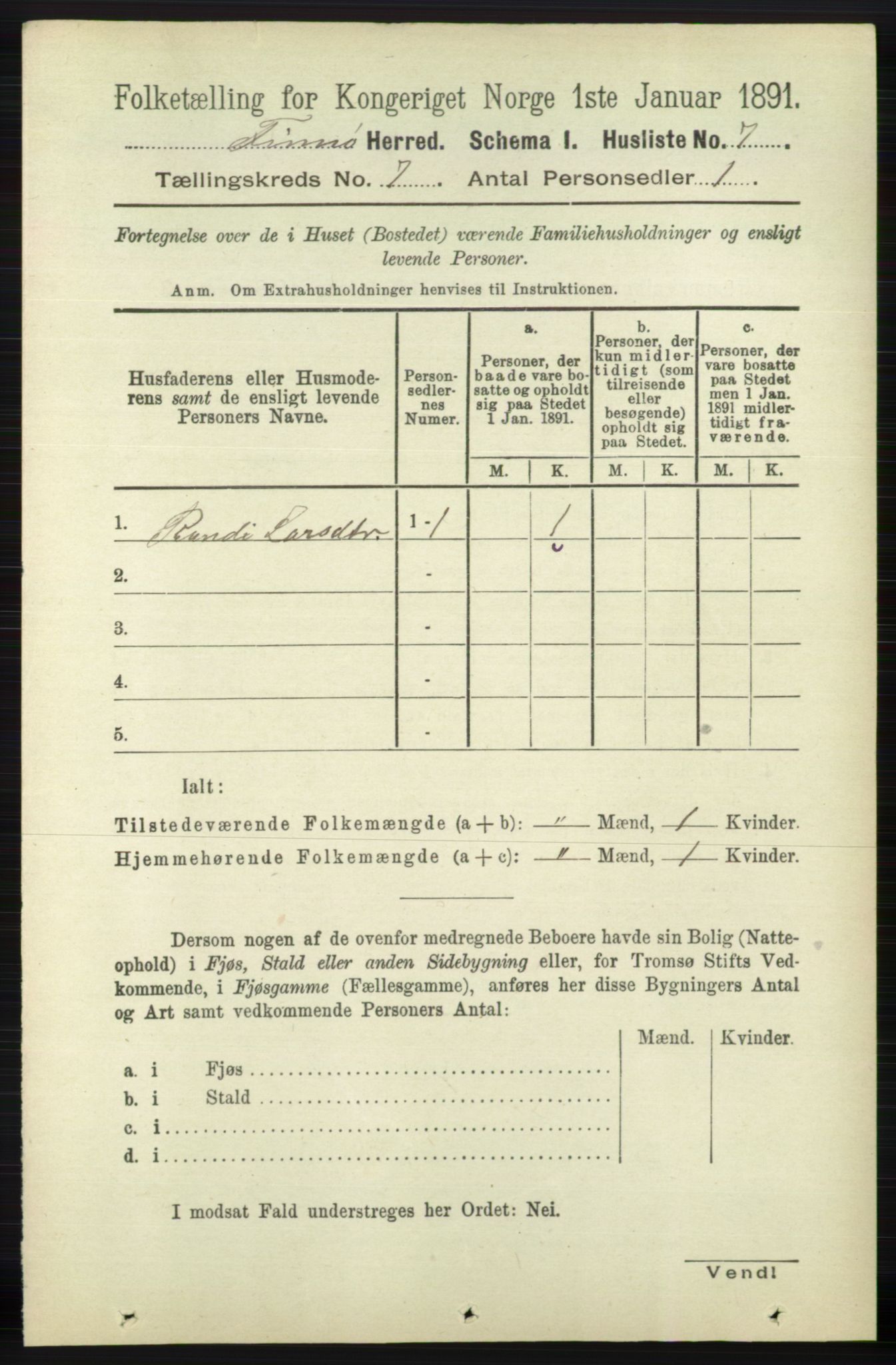 RA, 1891 census for 1141 Finnøy, 1891, p. 1493