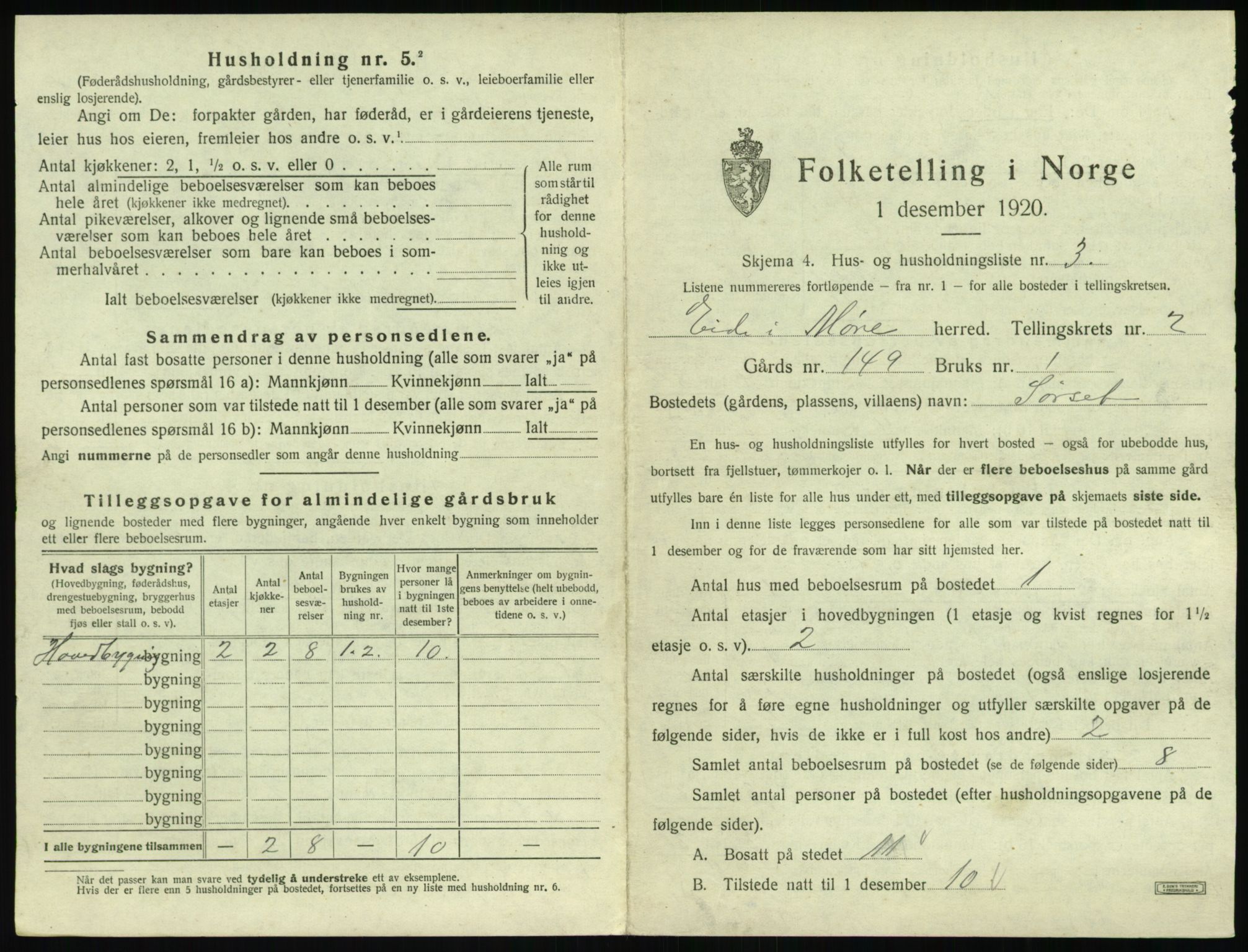 SAT, 1920 census for Eid (MR), 1920, p. 102