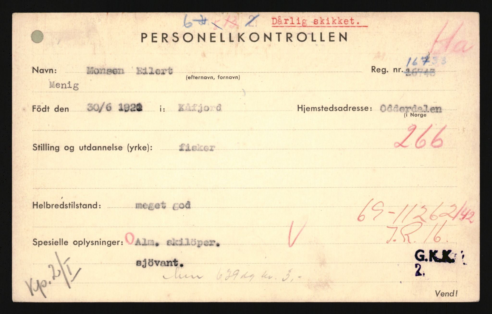 Forsvaret, Troms infanteriregiment nr. 16, AV/RA-RAFA-3146/P/Pa/L0024/0003: Rulleblad / Rulleblad for regimentets menige mannskaper, årsklasse 1942, 1942, p. 196