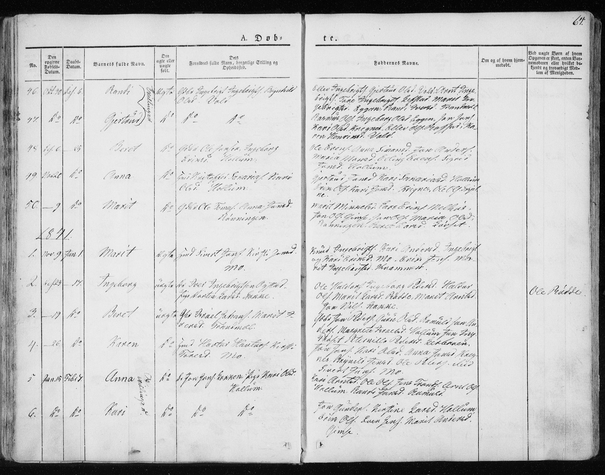 Ministerialprotokoller, klokkerbøker og fødselsregistre - Sør-Trøndelag, SAT/A-1456/691/L1069: Parish register (official) no. 691A04, 1826-1841, p. 64