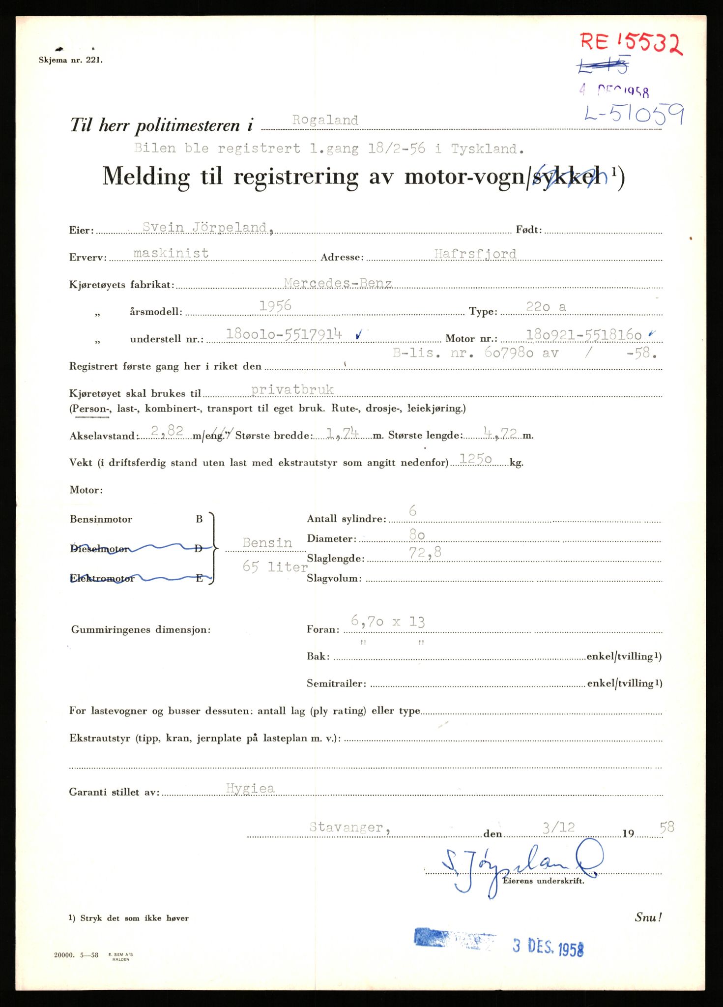 Stavanger trafikkstasjon, AV/SAST-A-101942/0/F/L0050: L-50600 - L-51299, 1930-1971, p. 1441