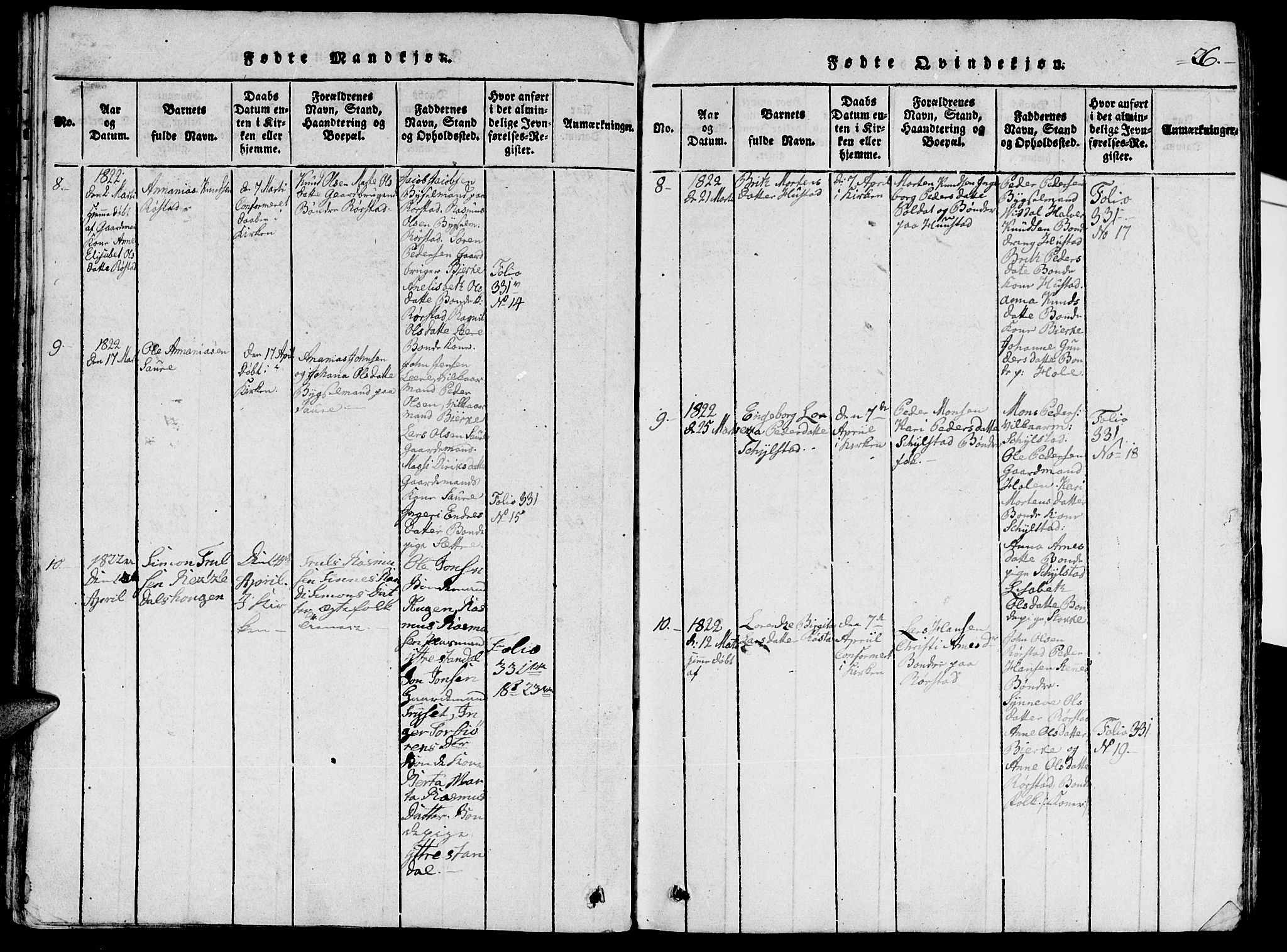 Ministerialprotokoller, klokkerbøker og fødselsregistre - Møre og Romsdal, SAT/A-1454/515/L0207: Parish register (official) no. 515A03, 1819-1829, p. 26