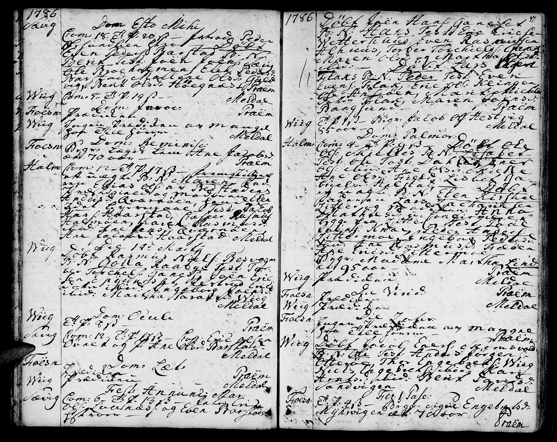 Ministerialprotokoller, klokkerbøker og fødselsregistre - Nord-Trøndelag, SAT/A-1458/773/L0608: Parish register (official) no. 773A02, 1784-1816, p. 17