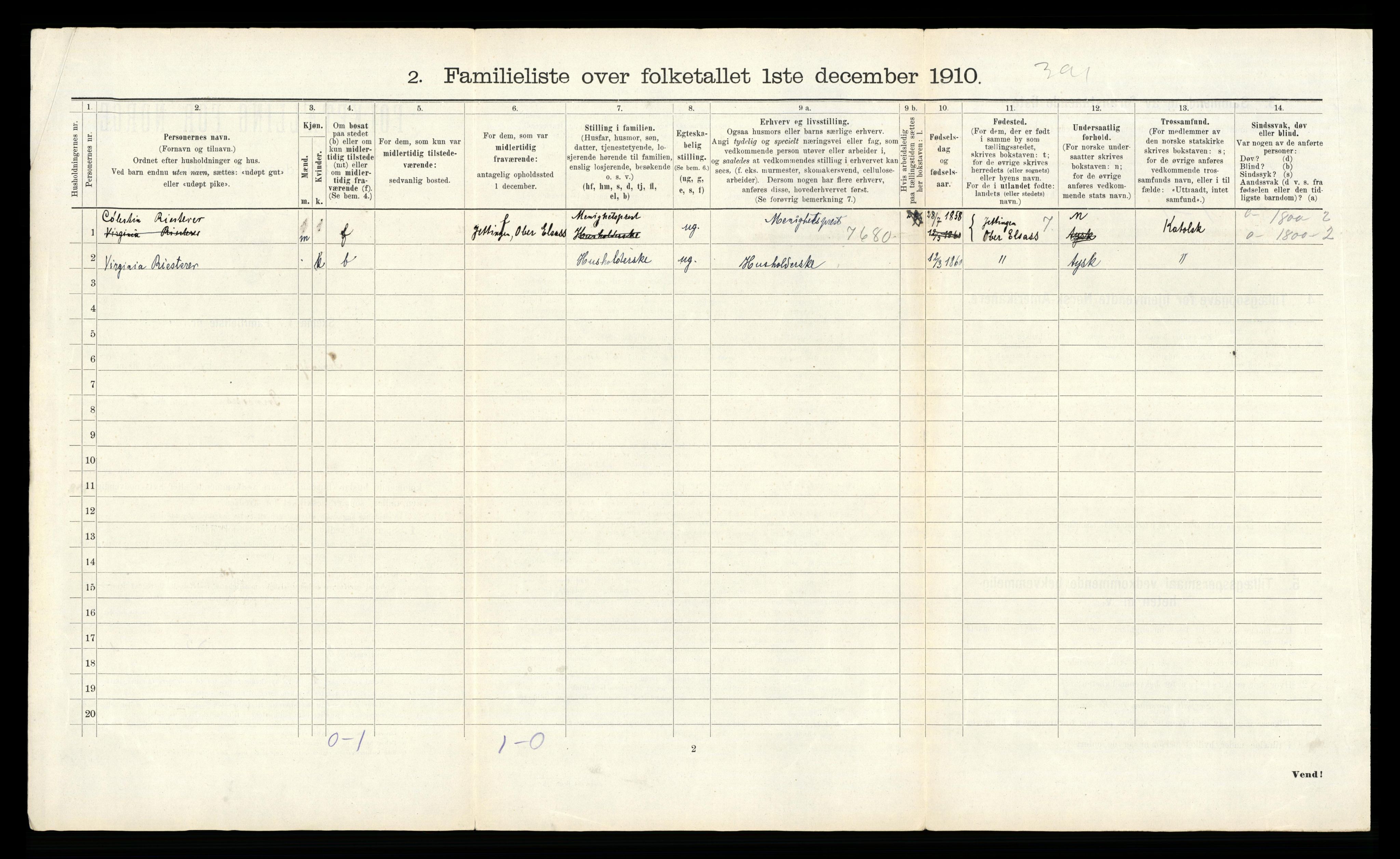 RA, 1910 census for Trondheim, 1910, p. 11128