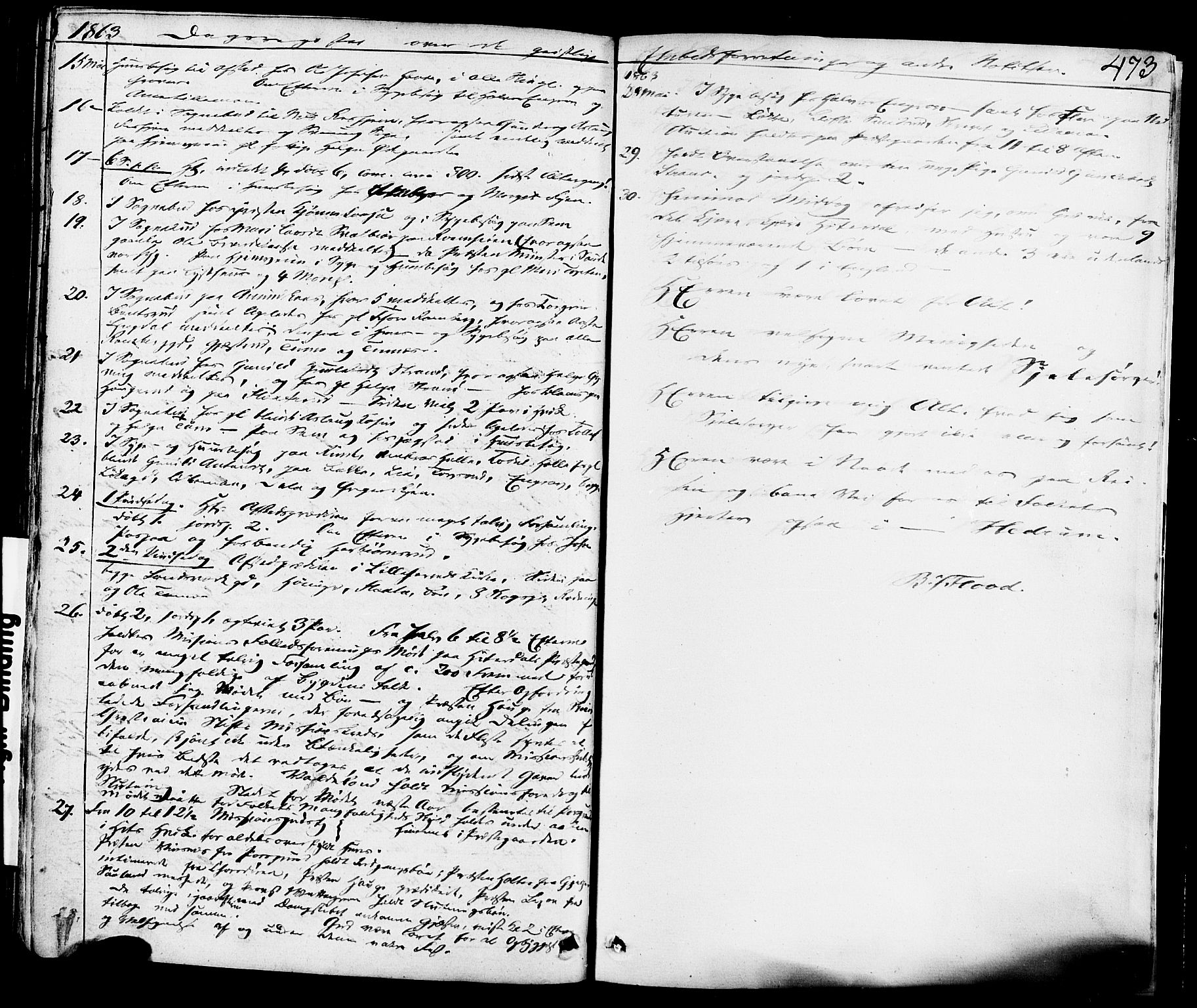 Heddal kirkebøker, AV/SAKO-A-268/F/Fa/L0006: Parish register (official) no. I 6, 1837-1854, p. 473