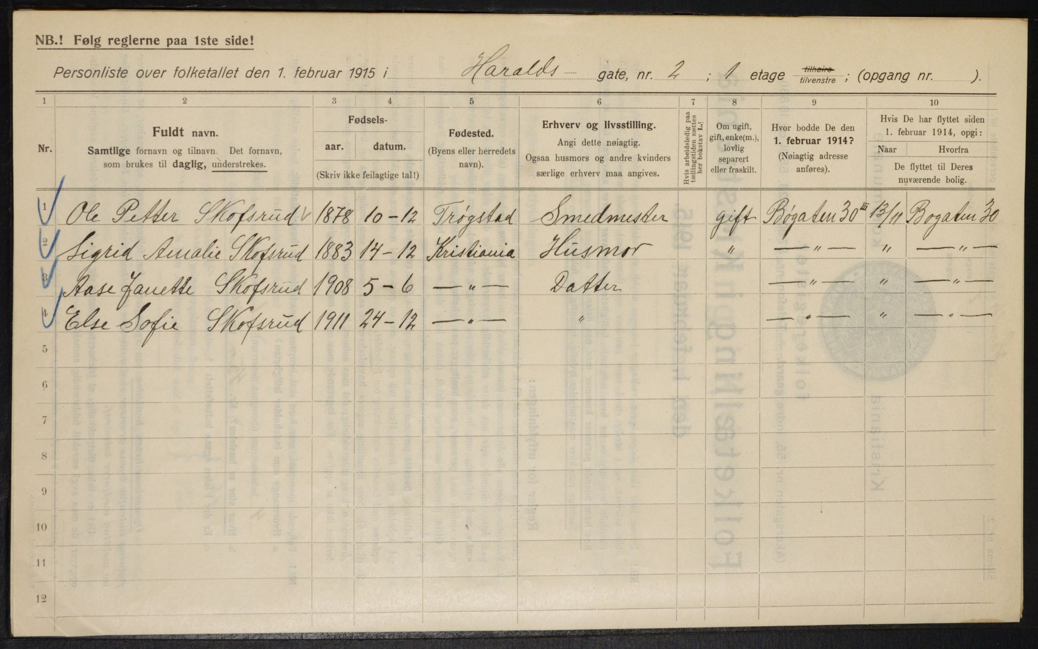 OBA, Municipal Census 1915 for Kristiania, 1915, p. 34648