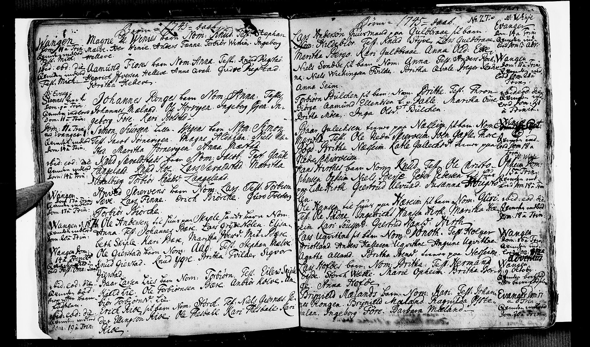 Voss sokneprestembete, SAB/A-79001/H/Haa: Parish register (official) no. A 6, 1744-1752, p. 27