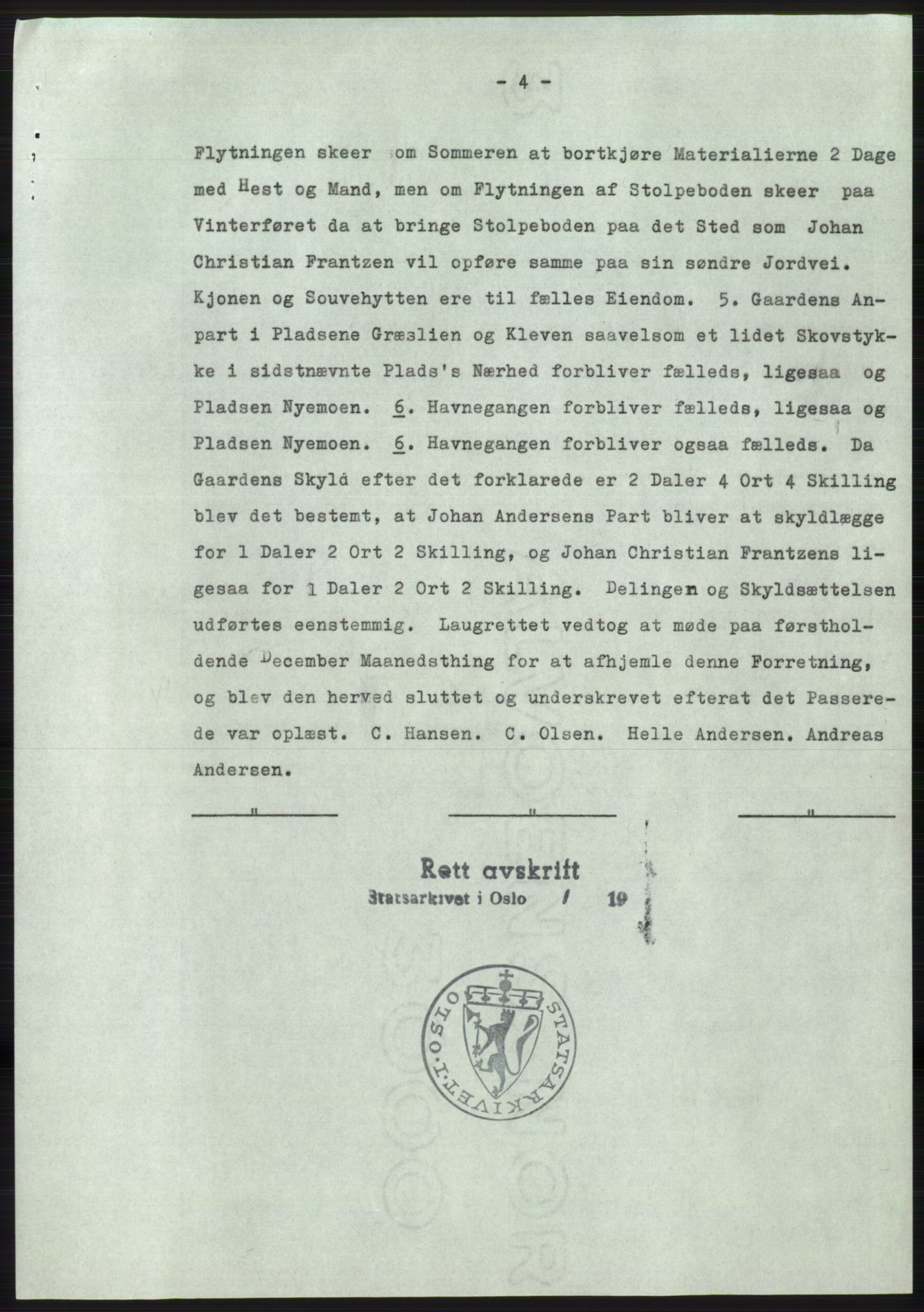 Statsarkivet i Oslo, AV/SAO-A-10621/Z/Zd/L0016: Avskrifter, j.nr 706-1878/1962, 1962, p. 289