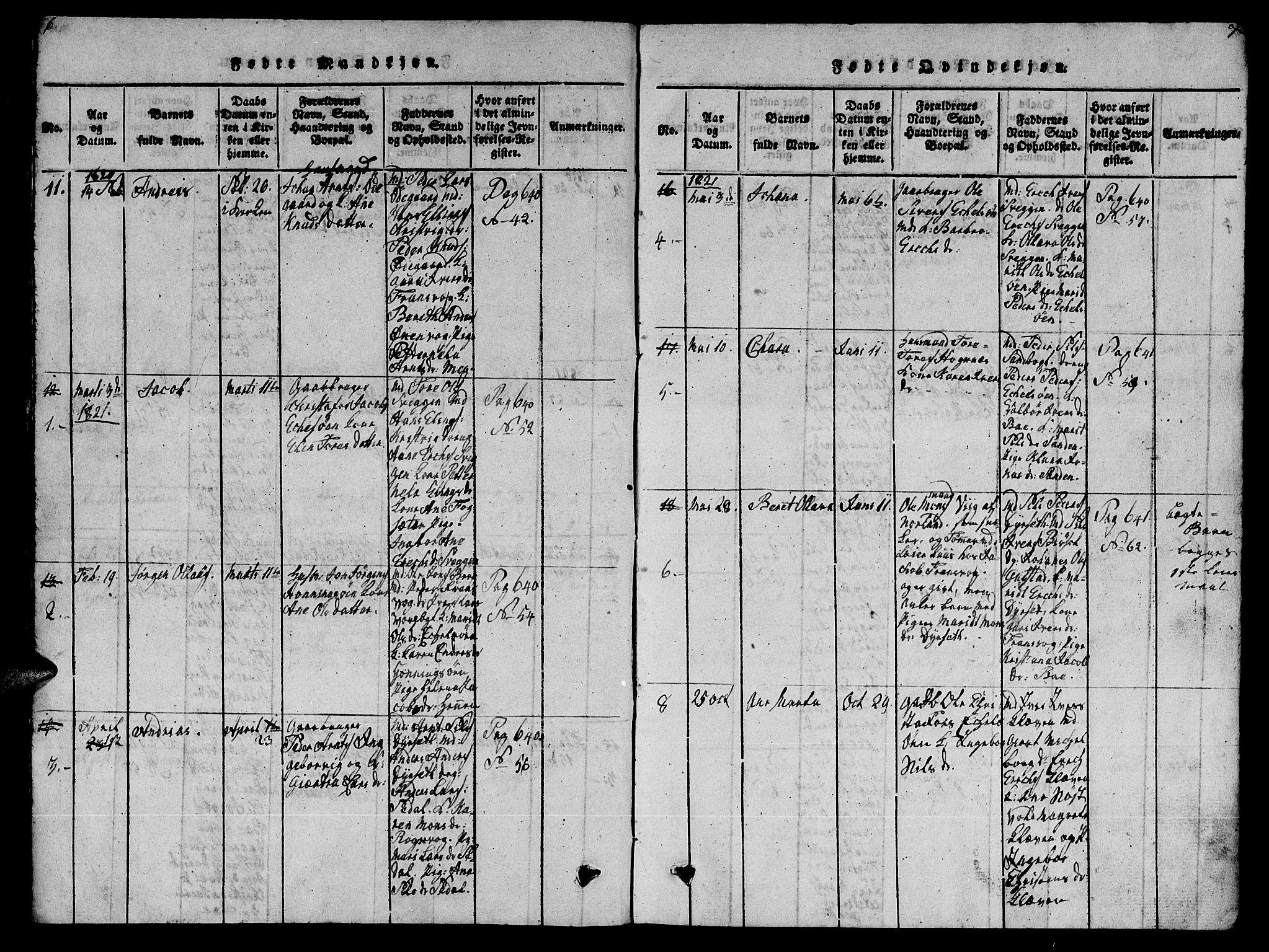 Ministerialprotokoller, klokkerbøker og fødselsregistre - Møre og Romsdal, SAT/A-1454/569/L0818: Parish register (official) no. 569A04, 1820-1828, p. 6-7