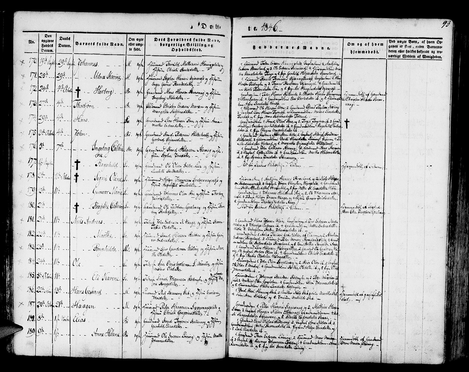 Finnås sokneprestembete, SAB/A-99925/H/Ha/Haa/Haaa/L0006: Parish register (official) no. A 6, 1836-1850, p. 93
