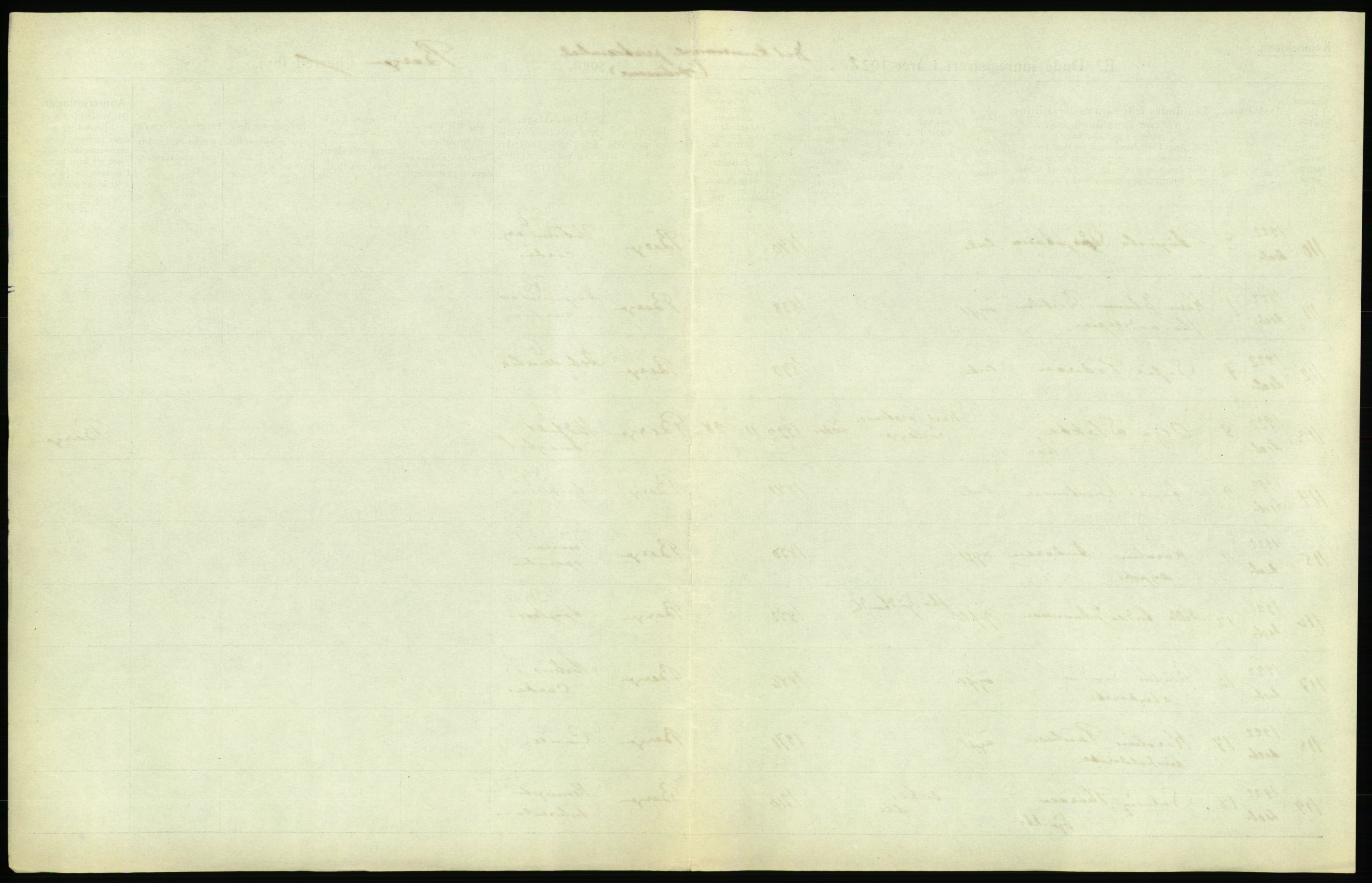 Statistisk sentralbyrå, Sosiodemografiske emner, Befolkning, AV/RA-S-2228/D/Df/Dfc/Dfcb/L0030: Bergen: Gifte, døde, dødfødte., 1922, p. 367