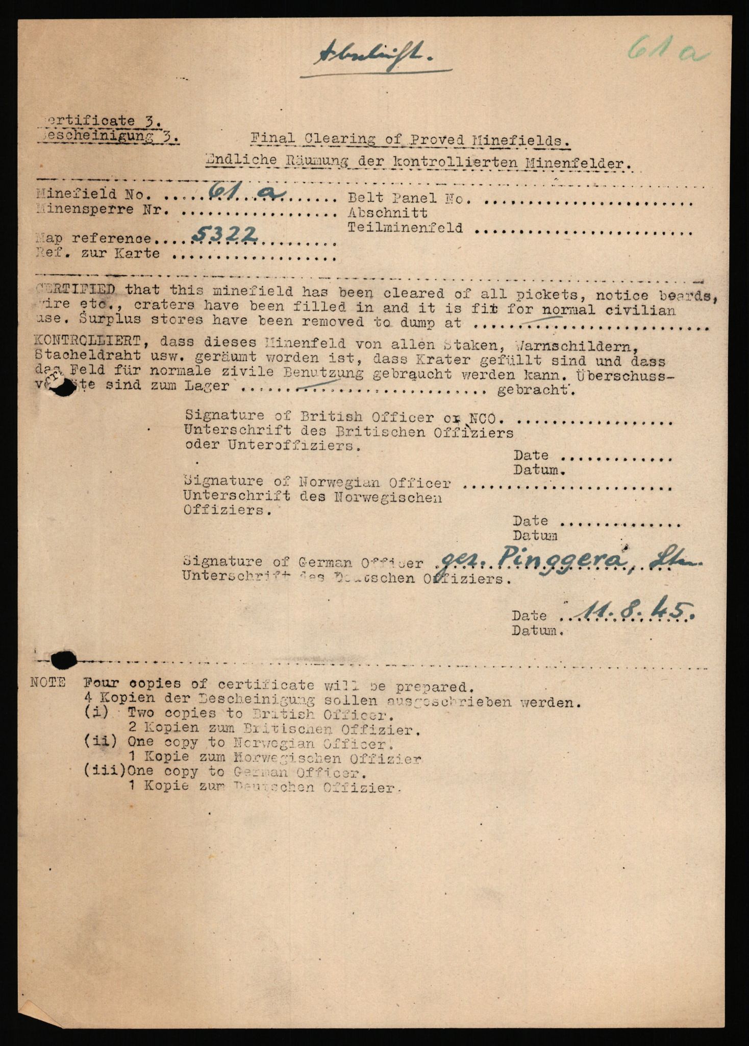 Deutscher Oberbefehlshaber Norwegen (DOBN), AV/RA-RAFA-2197/D/Dl/L0115: DB Zone Stavanger Abt. Ia, 1945, p. 3