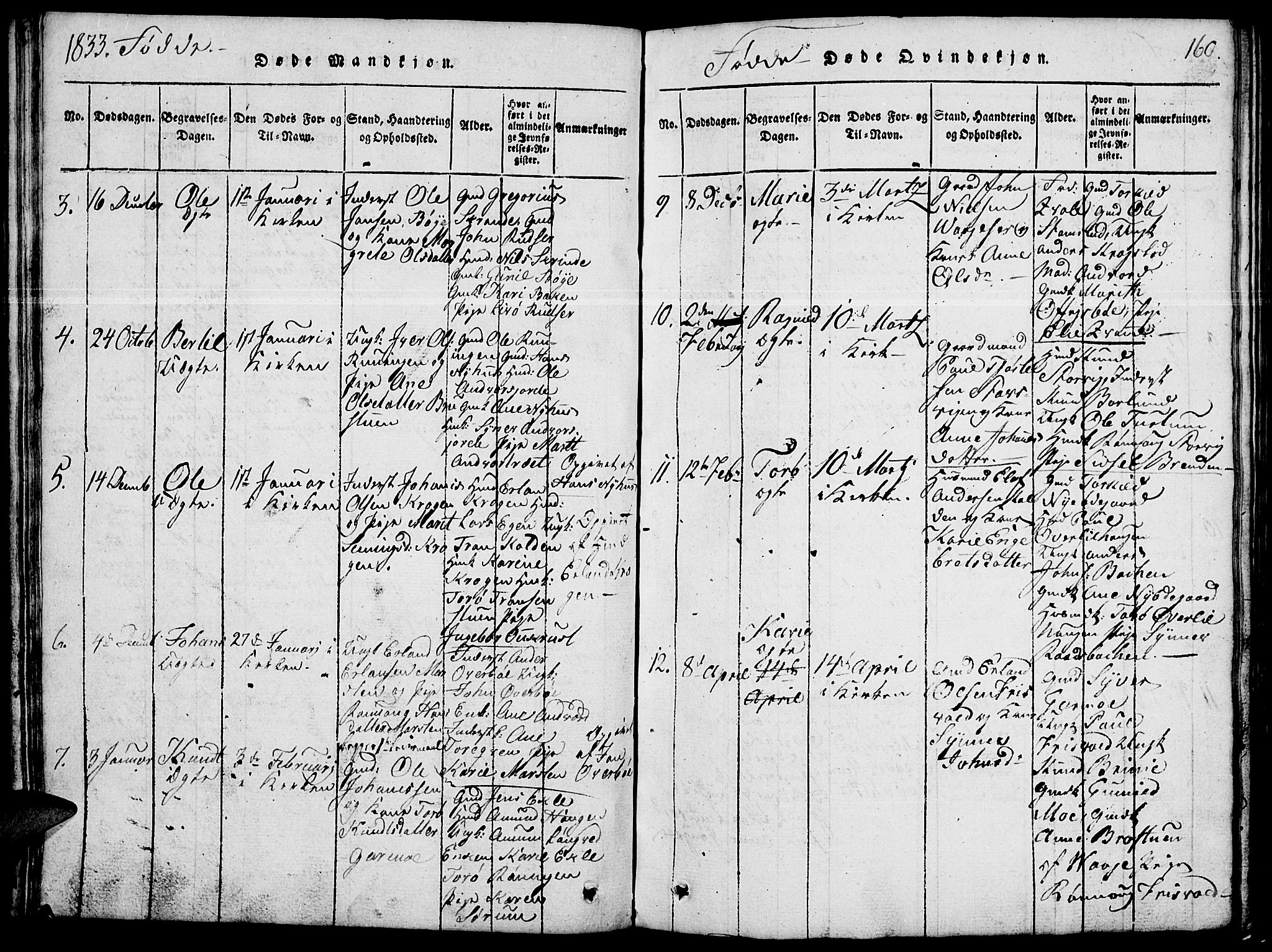 Lom prestekontor, SAH/PREST-070/L/L0001: Parish register (copy) no. 1, 1815-1836, p. 160