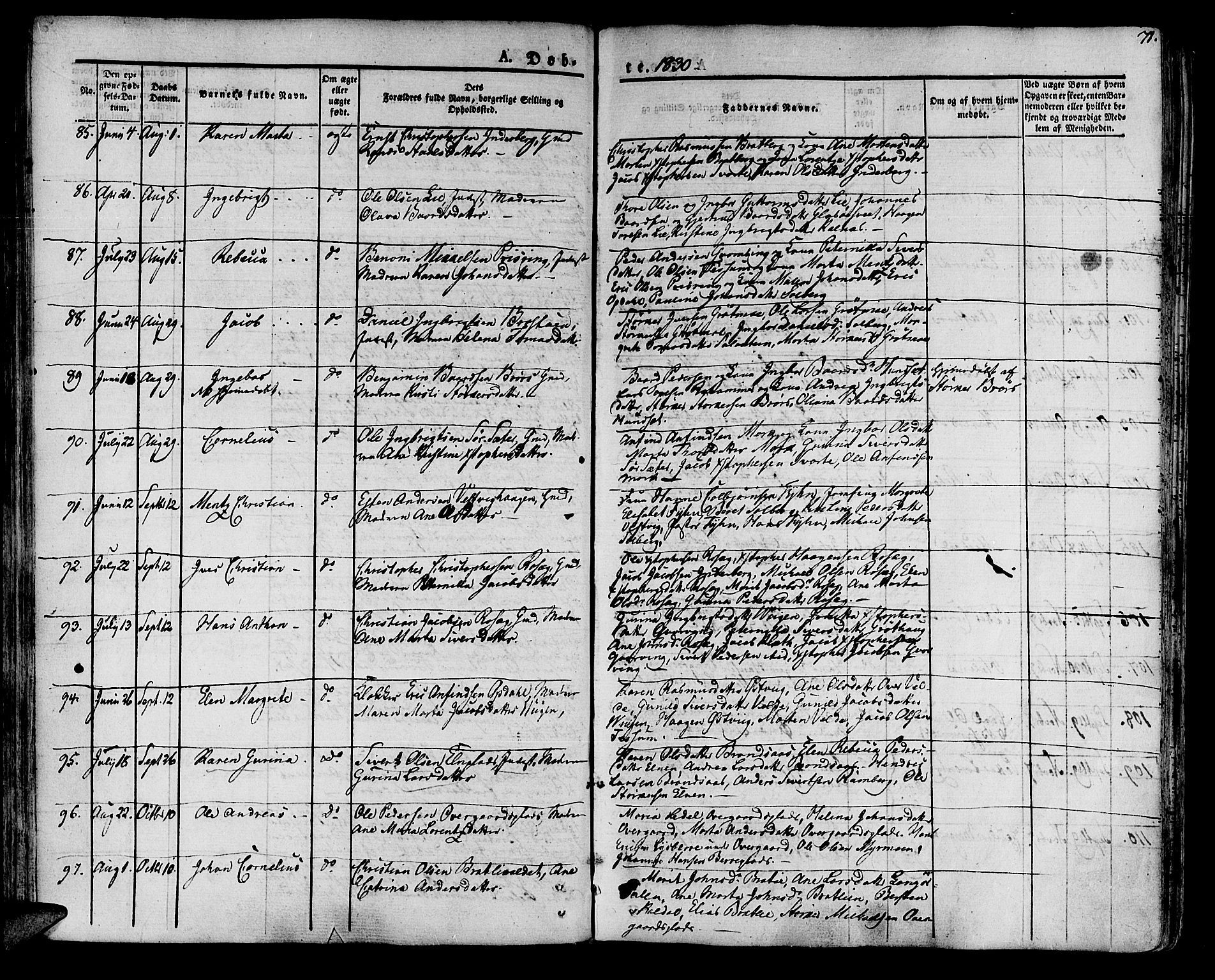 Ministerialprotokoller, klokkerbøker og fødselsregistre - Nord-Trøndelag, AV/SAT-A-1458/741/L0390: Parish register (official) no. 741A04, 1822-1836, p. 71