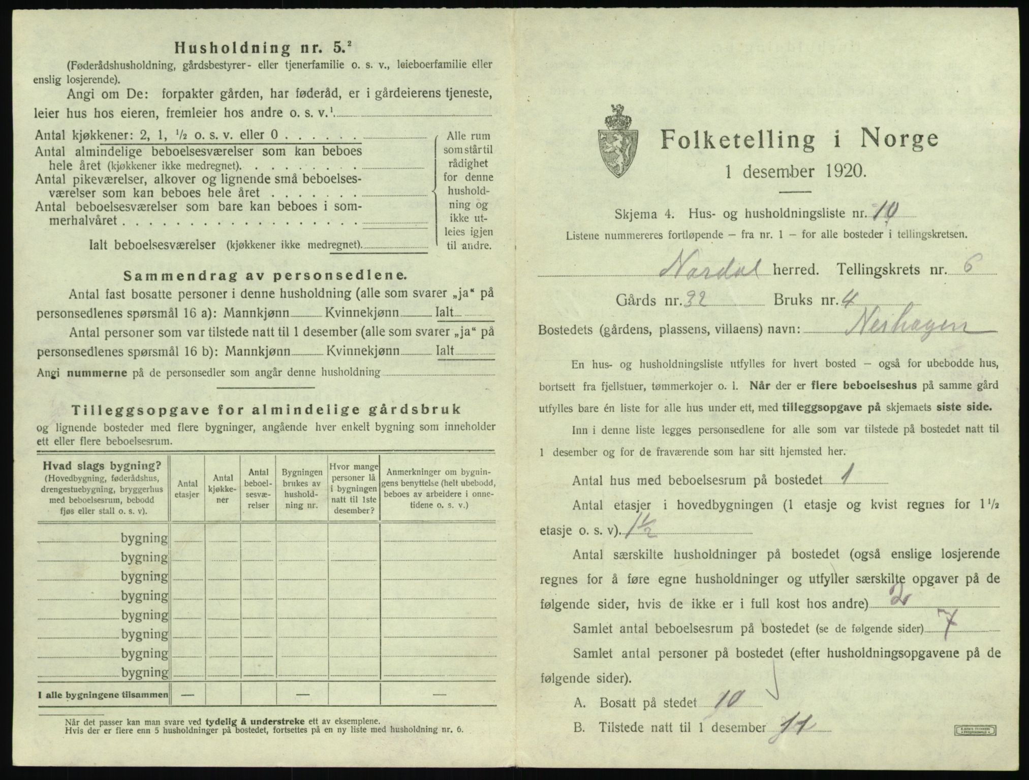 SAT, 1920 census for Norddal, 1920, p. 413