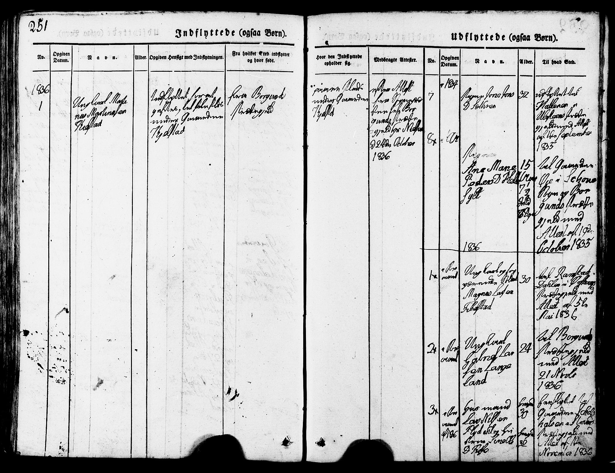 Ministerialprotokoller, klokkerbøker og fødselsregistre - Møre og Romsdal, SAT/A-1454/517/L0221: Parish register (official) no. 517A01, 1827-1858, p. 251