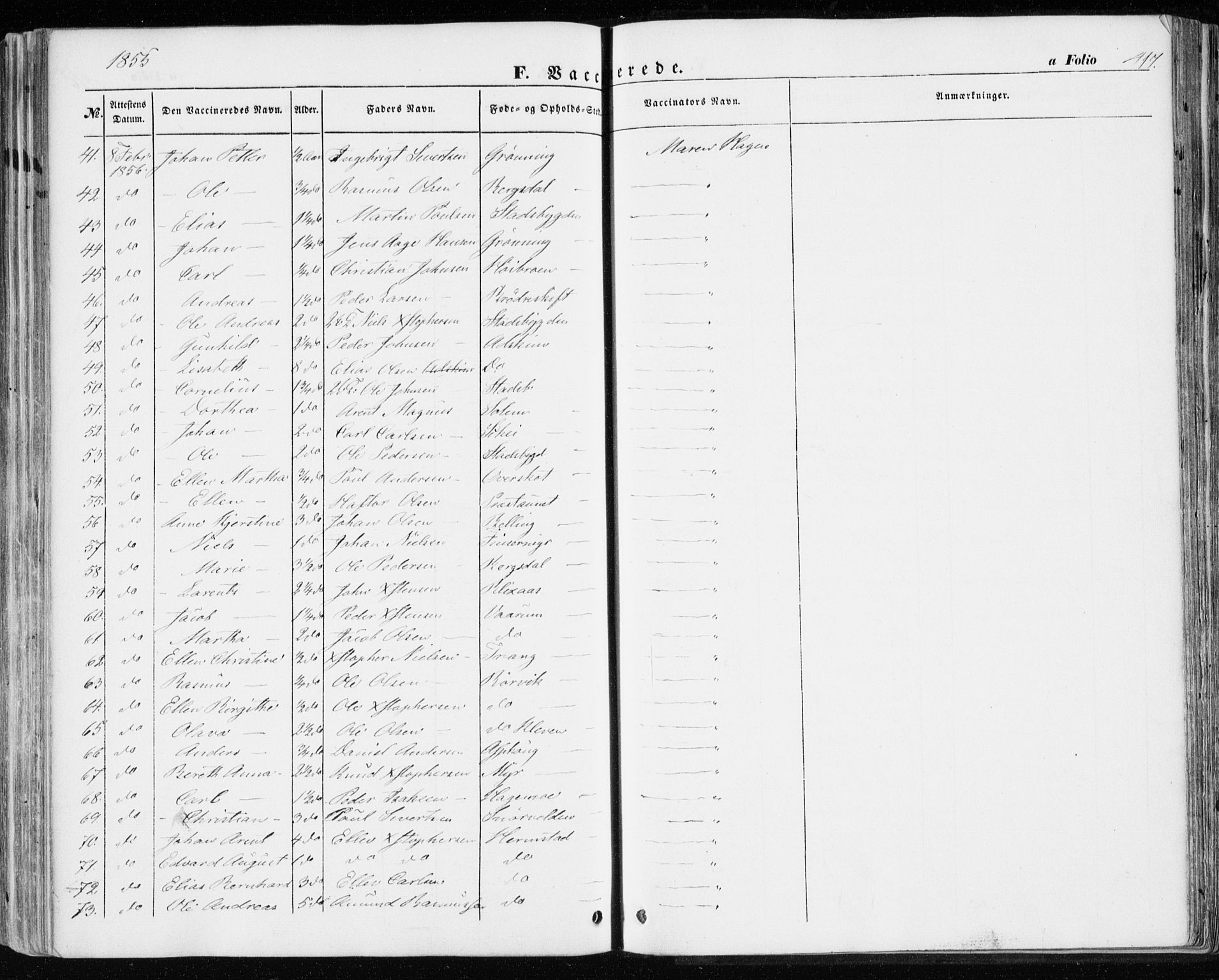 Ministerialprotokoller, klokkerbøker og fødselsregistre - Sør-Trøndelag, AV/SAT-A-1456/646/L0611: Parish register (official) no. 646A09, 1848-1857, p. 417