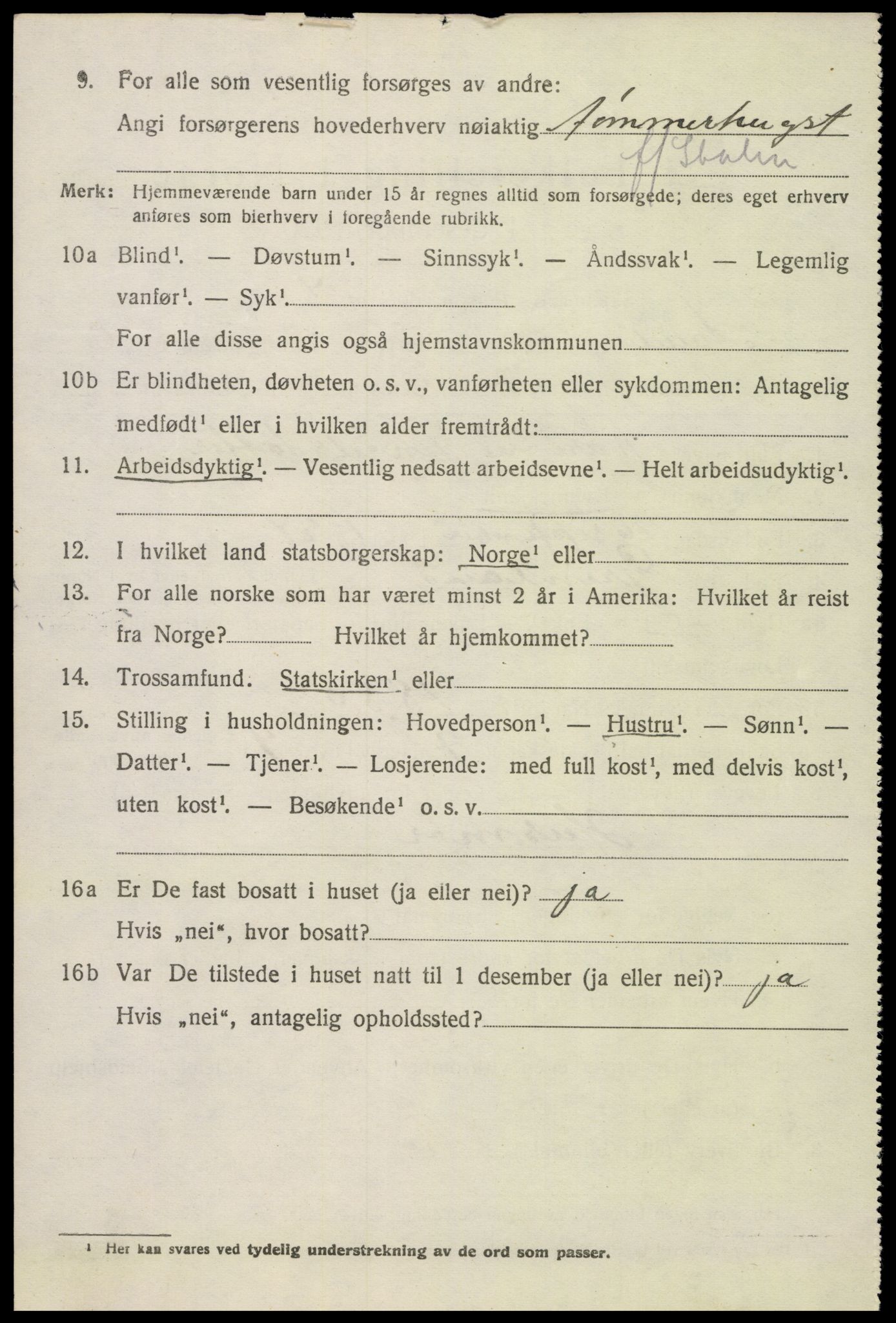 SAK, 1920 census for Åmli, 1920, p. 2698