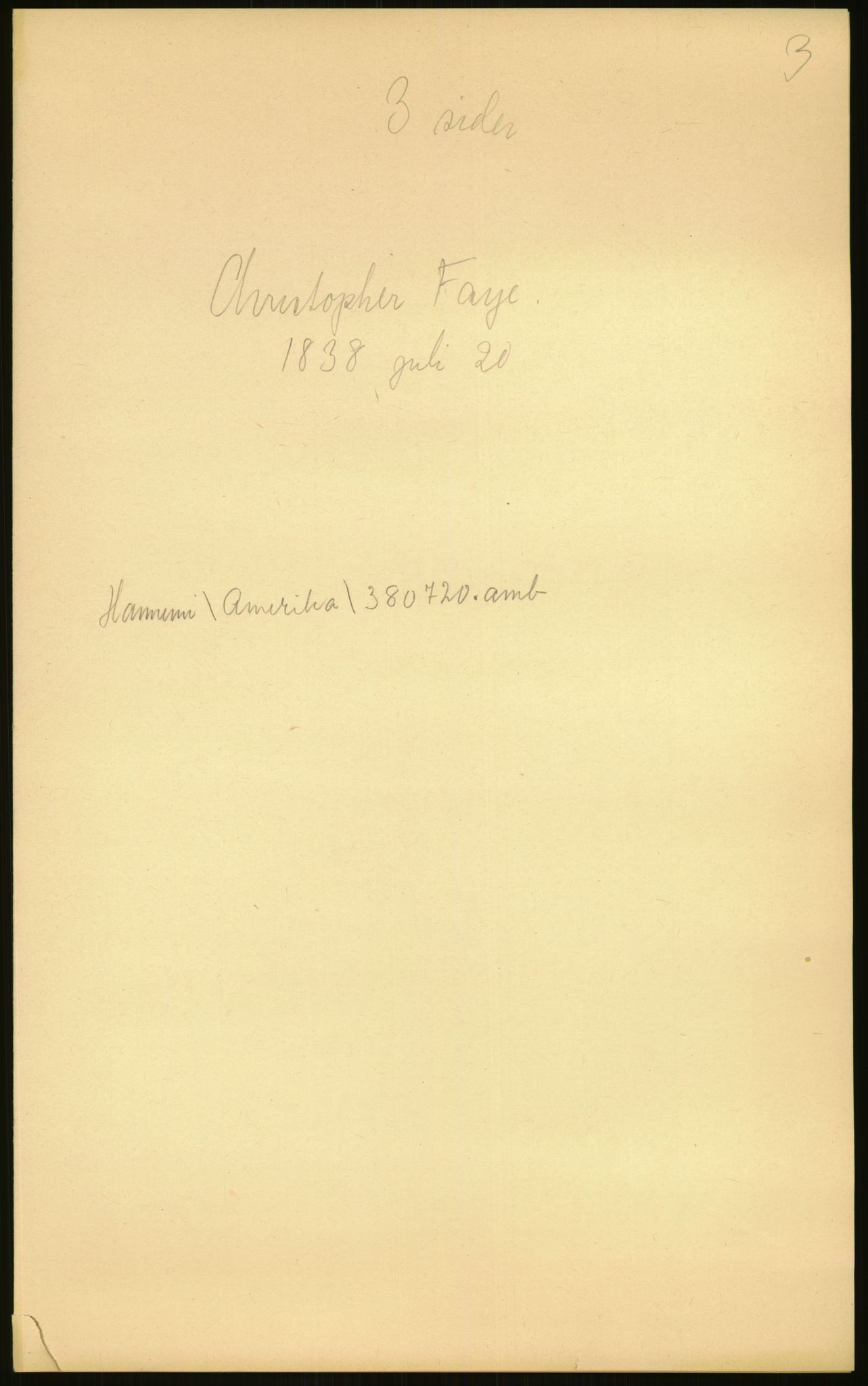 Samlinger til kildeutgivelse, Amerikabrevene, AV/RA-EA-4057/F/L0027: Innlån fra Aust-Agder: Dannevig - Valsgård, 1838-1914, p. 425