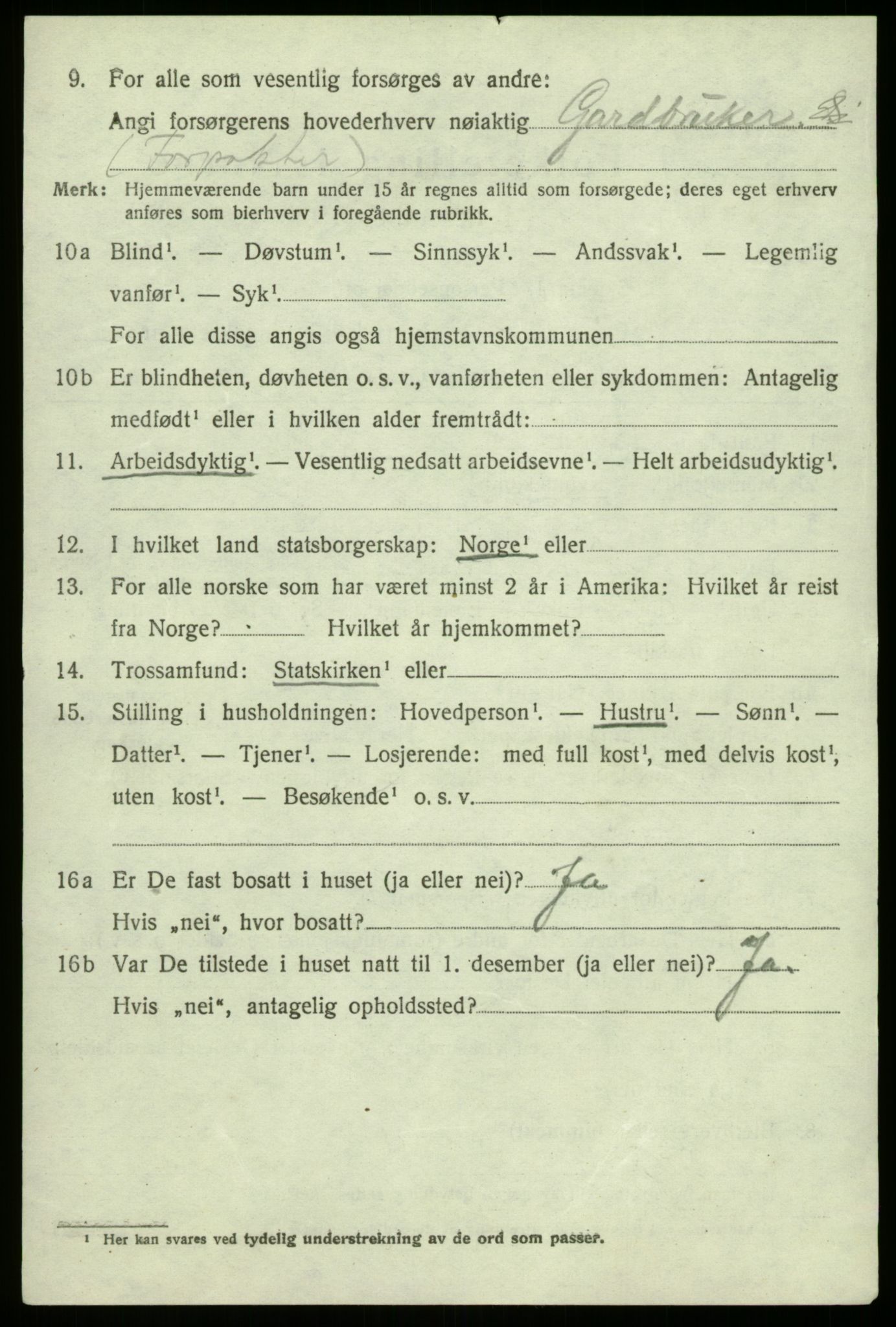 SAB, 1920 census for Fana, 1920, p. 5062