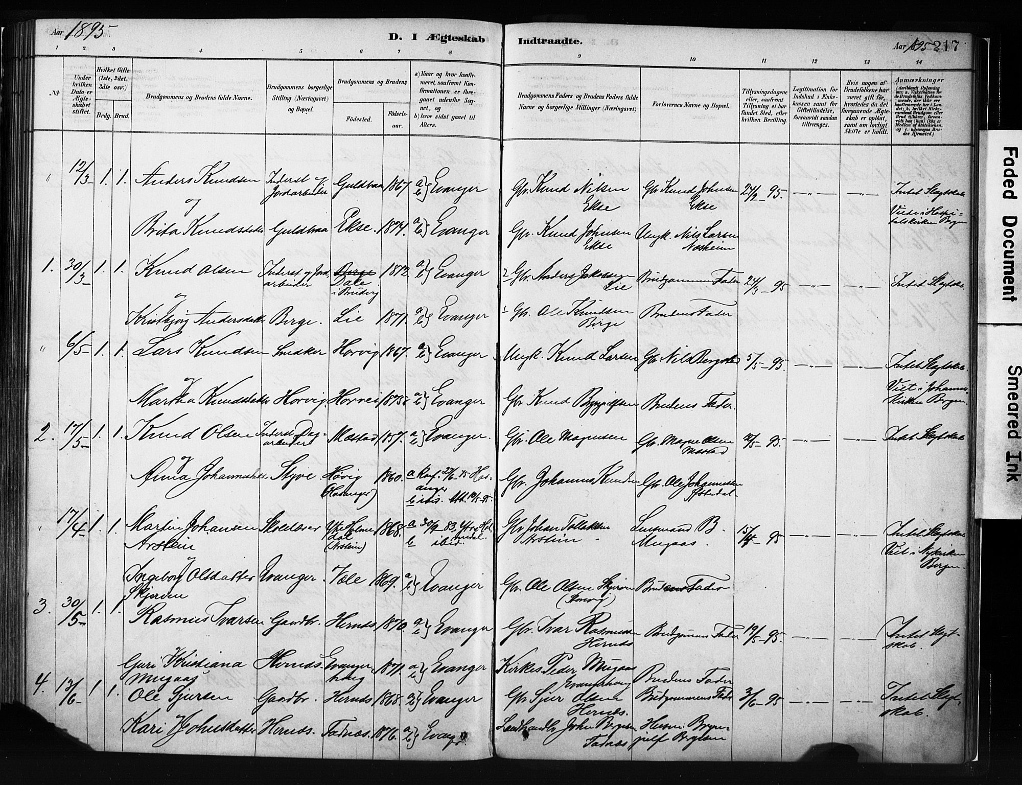 Evanger sokneprestembete, AV/SAB-A-99924: Parish register (official) no. A 1, 1877-1899, p. 217