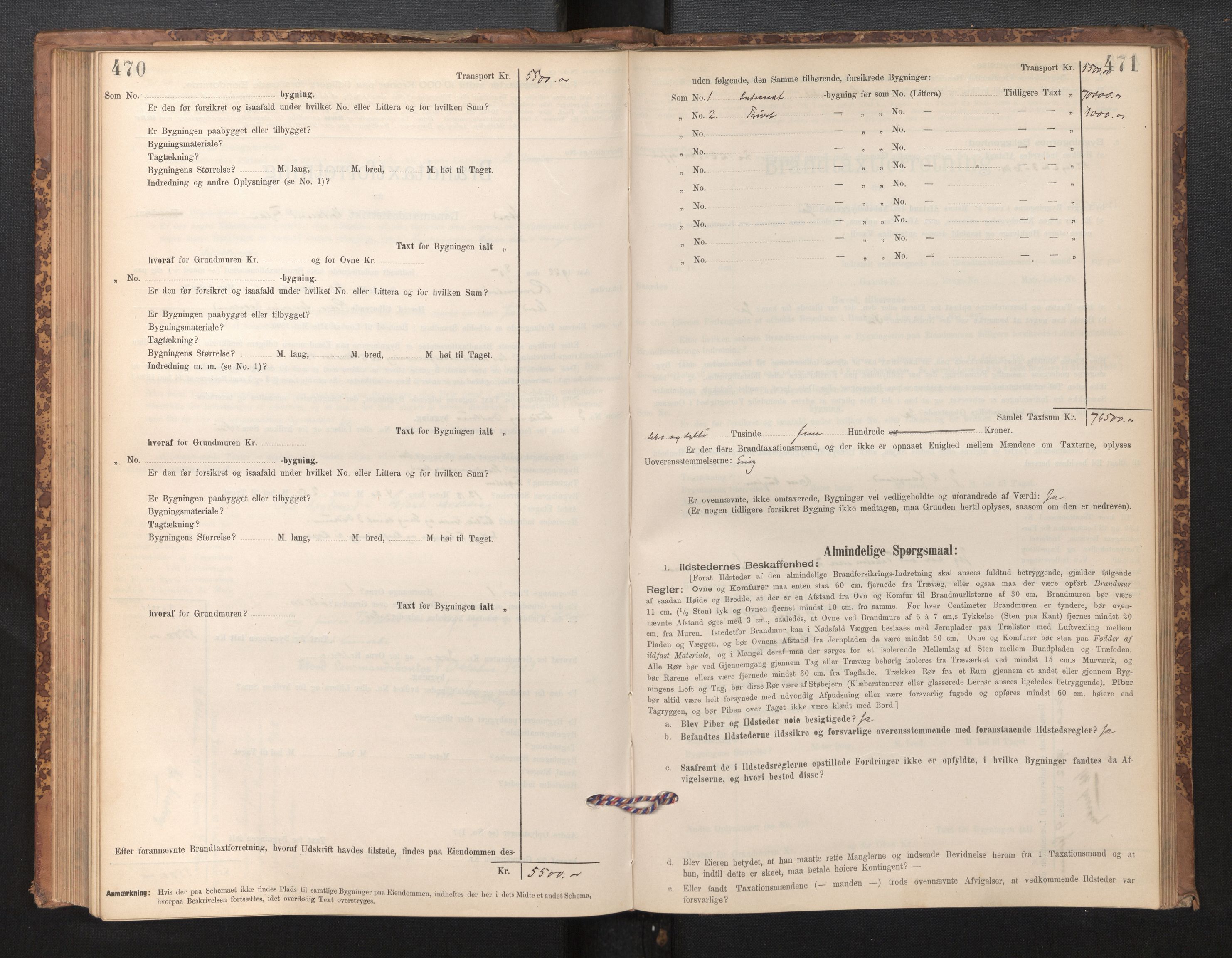 Lensmannen i Stord, SAB/A-35001/0012/L0002: Branntakstprotokoll, skjematakst, 1897-1922, p. 470-471