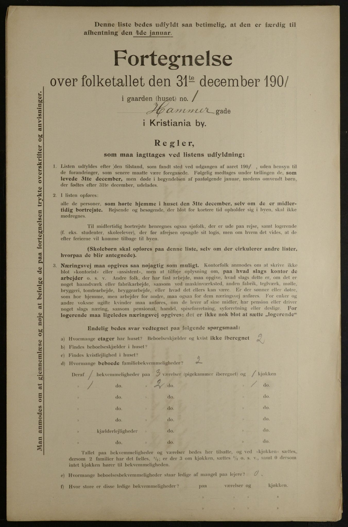 OBA, Municipal Census 1901 for Kristiania, 1901, p. 5540